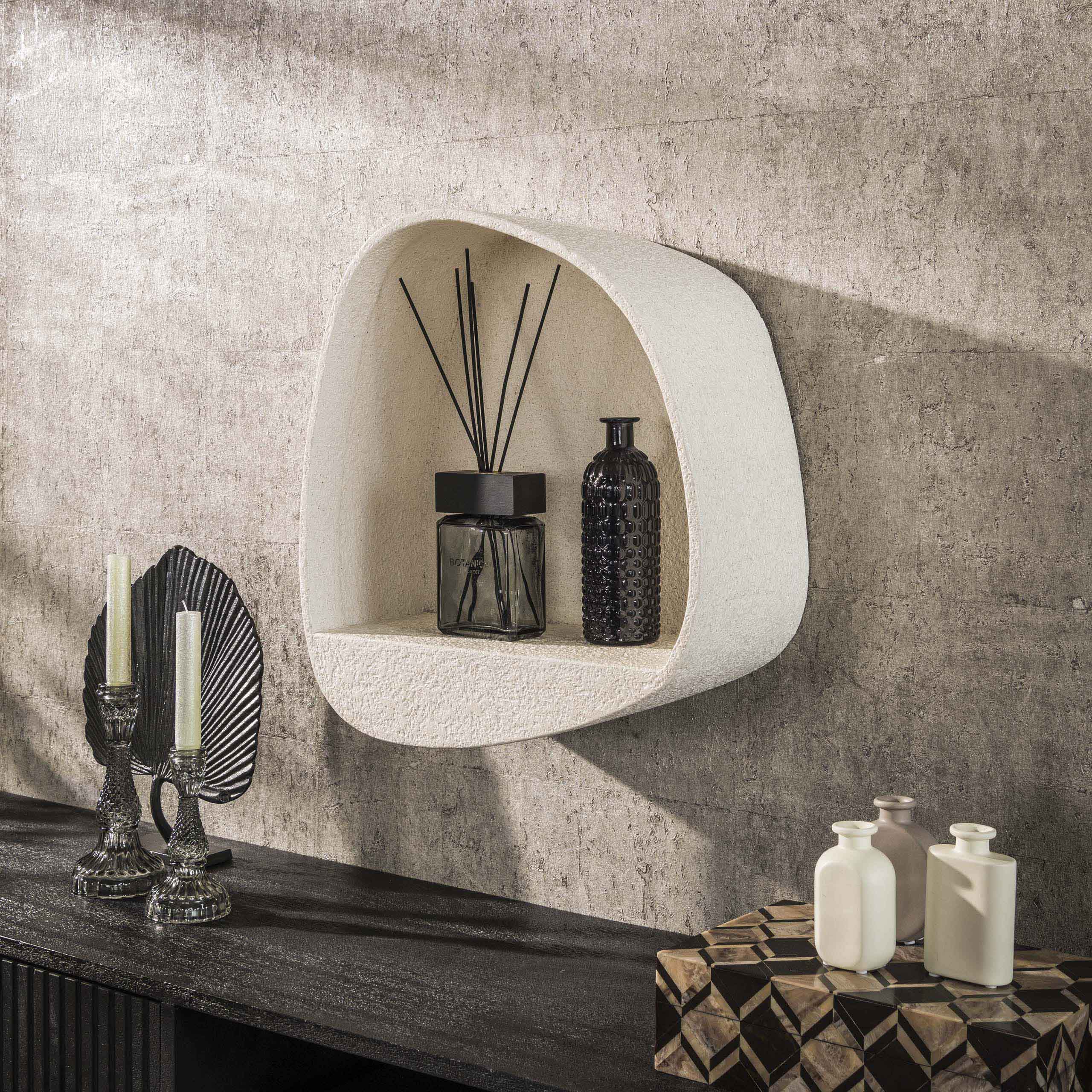 Vägghylla sten bred / Marmorkomposit