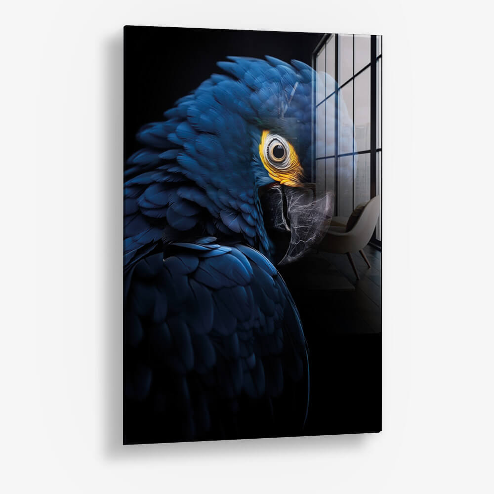 Blue Macaw – Glass