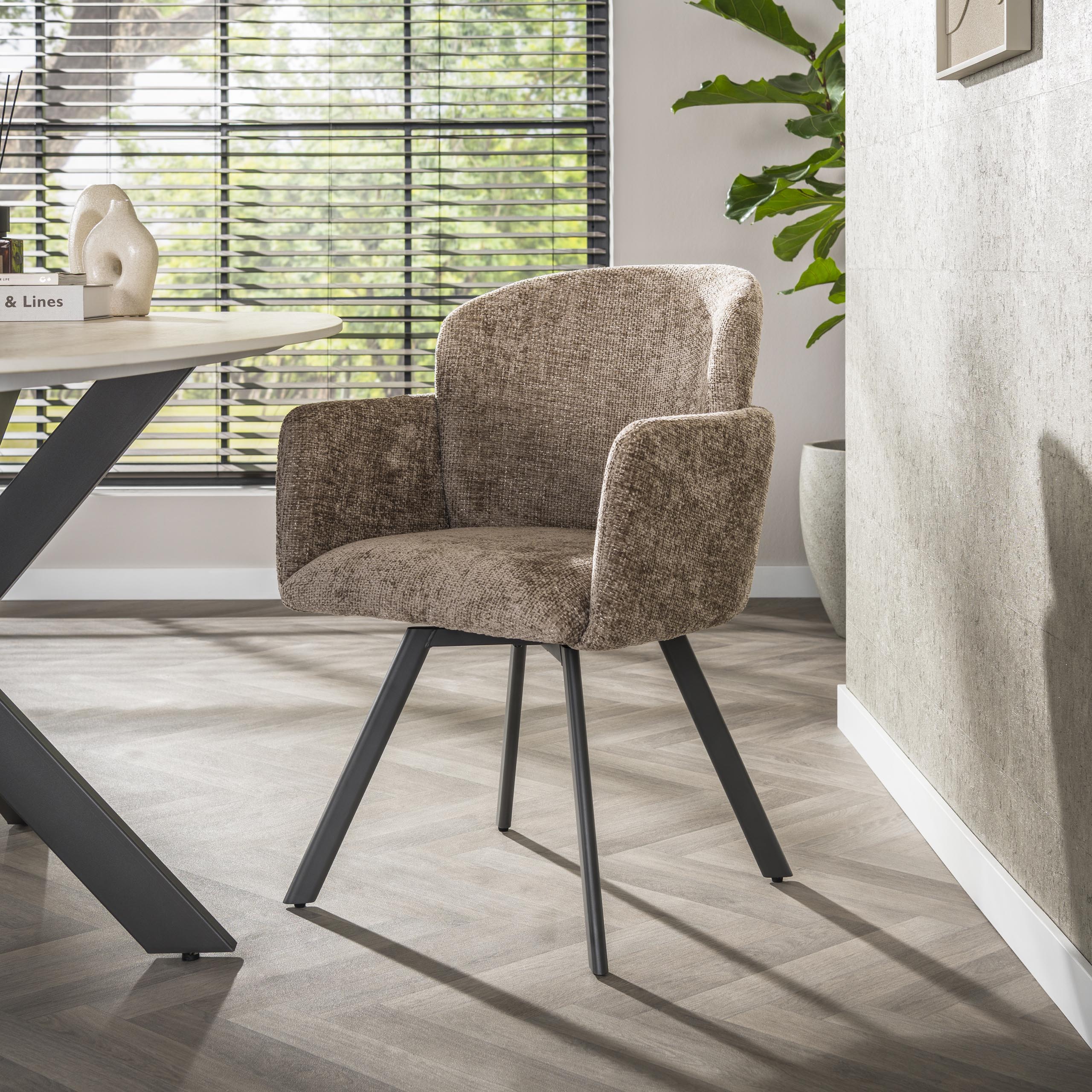 Fåtölj Embrace roterbar - set om 2 - Hoven champagne