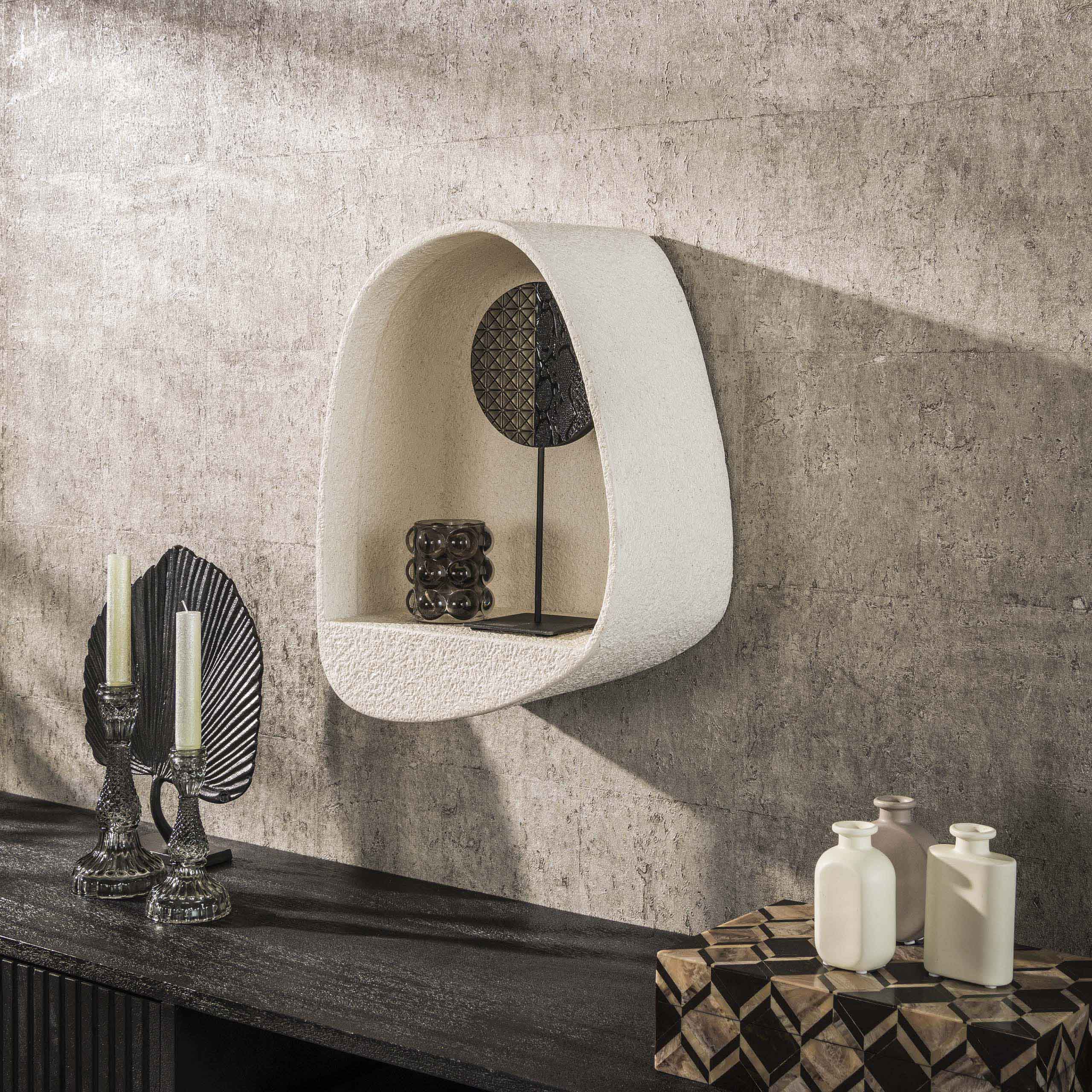 Vägghylla stendroppar / Marmorkomposit