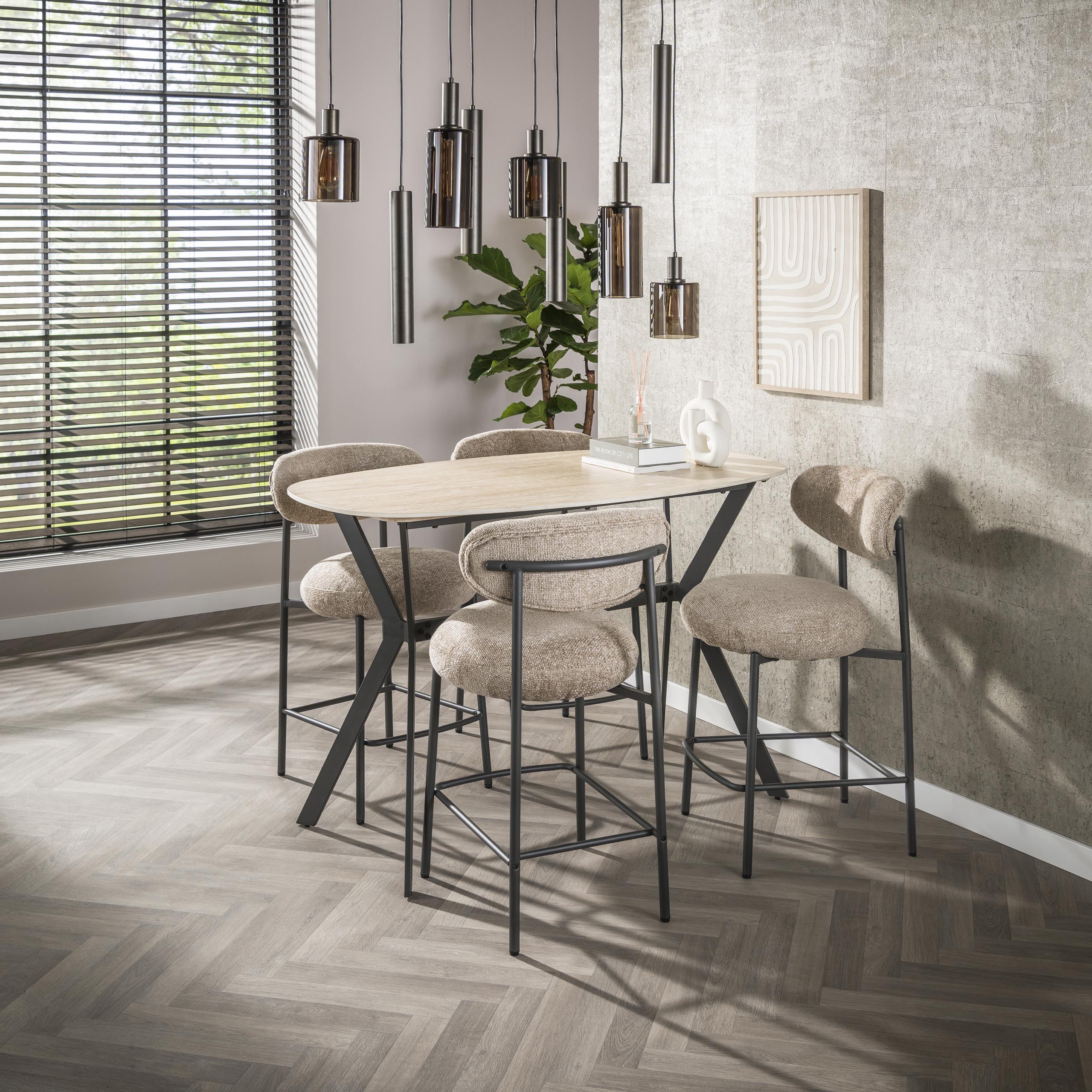 Hänglampa Sepiora 5+4 lampor - Sienna brun