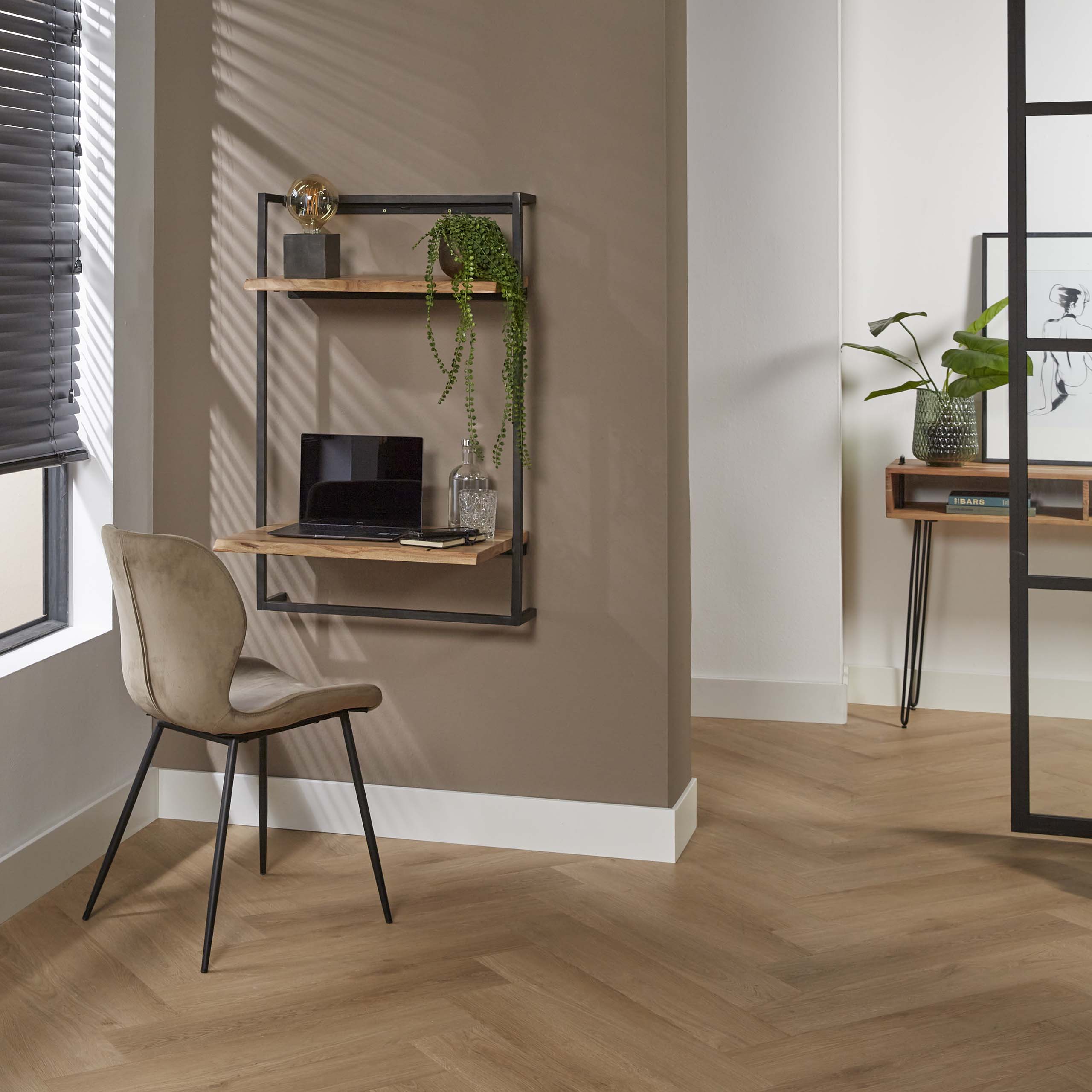 Skrivbordsluft solid / Solid akacia naturlig