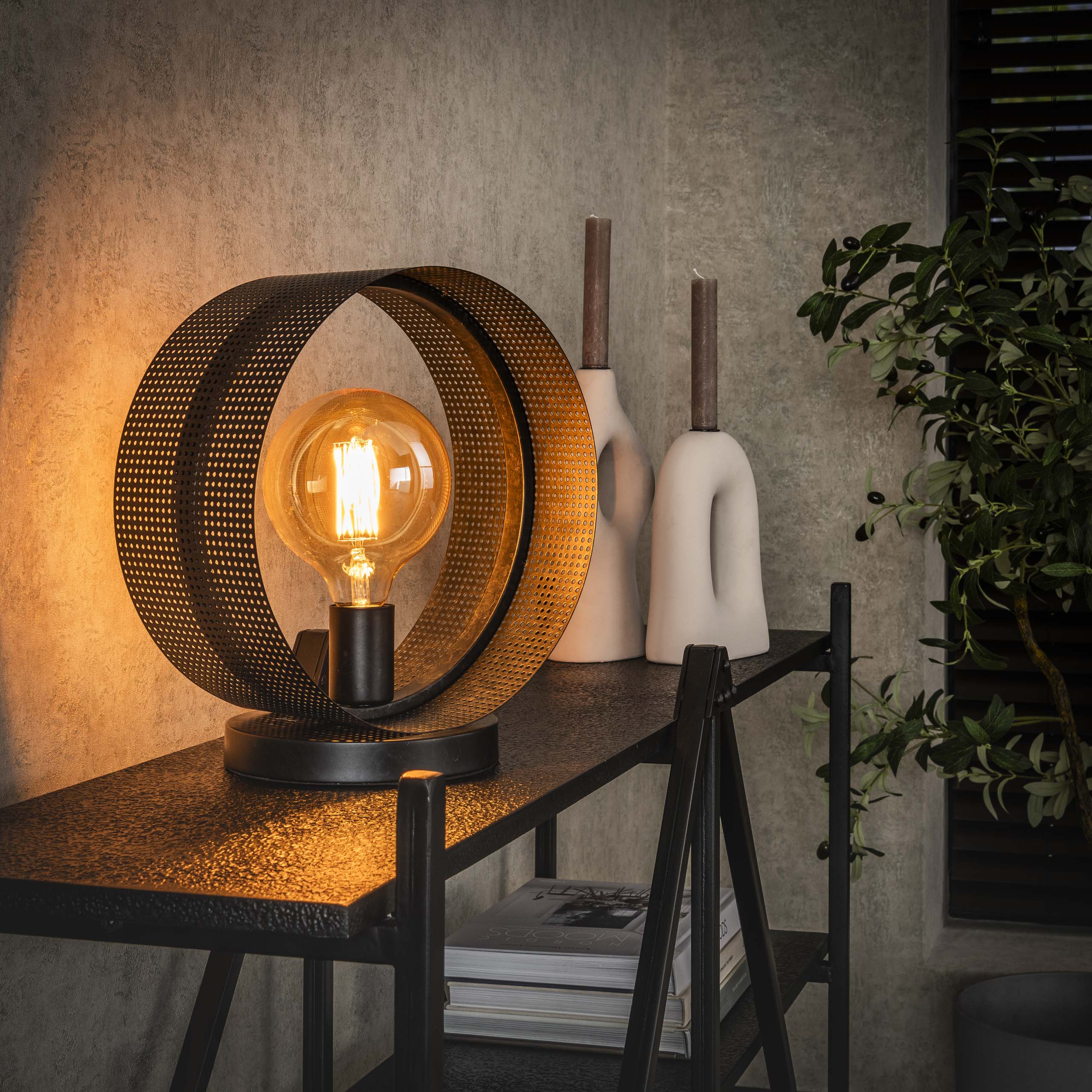 Bordslampa Ring Mesh 1-ljus - Charcoal