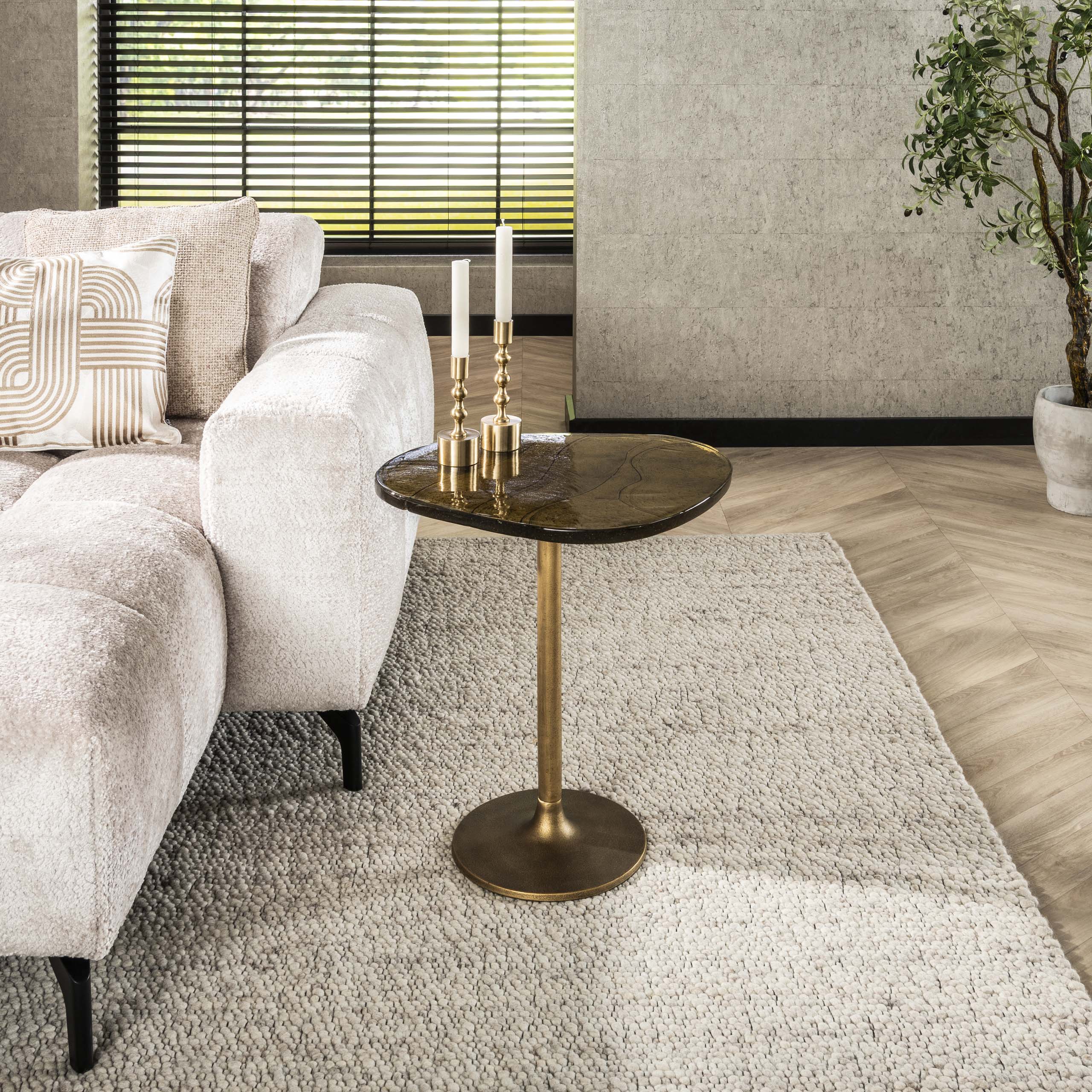 Sidobord Eclipse medium - Antikt guld