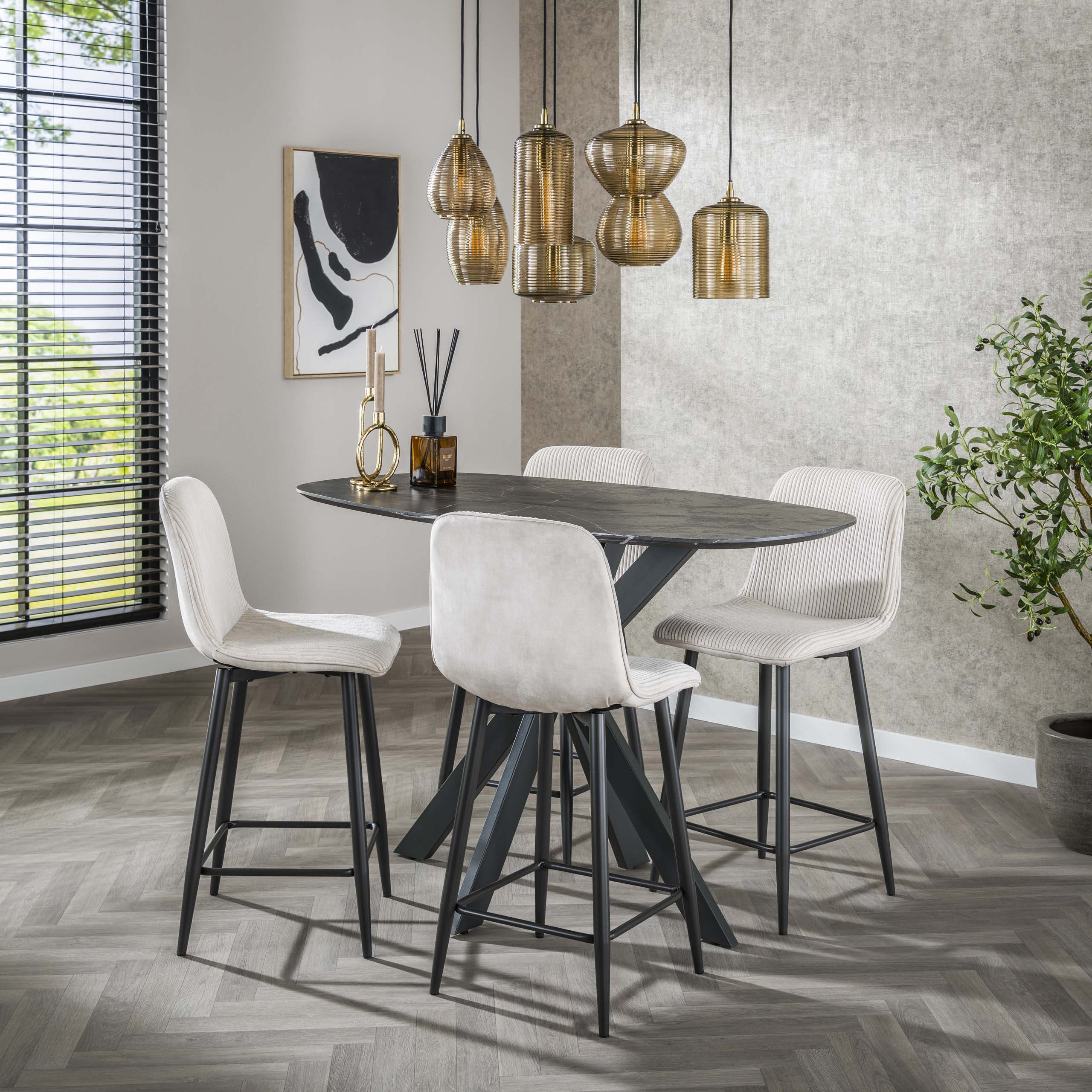 Barstol Rib VPE2 / Rock Off-white