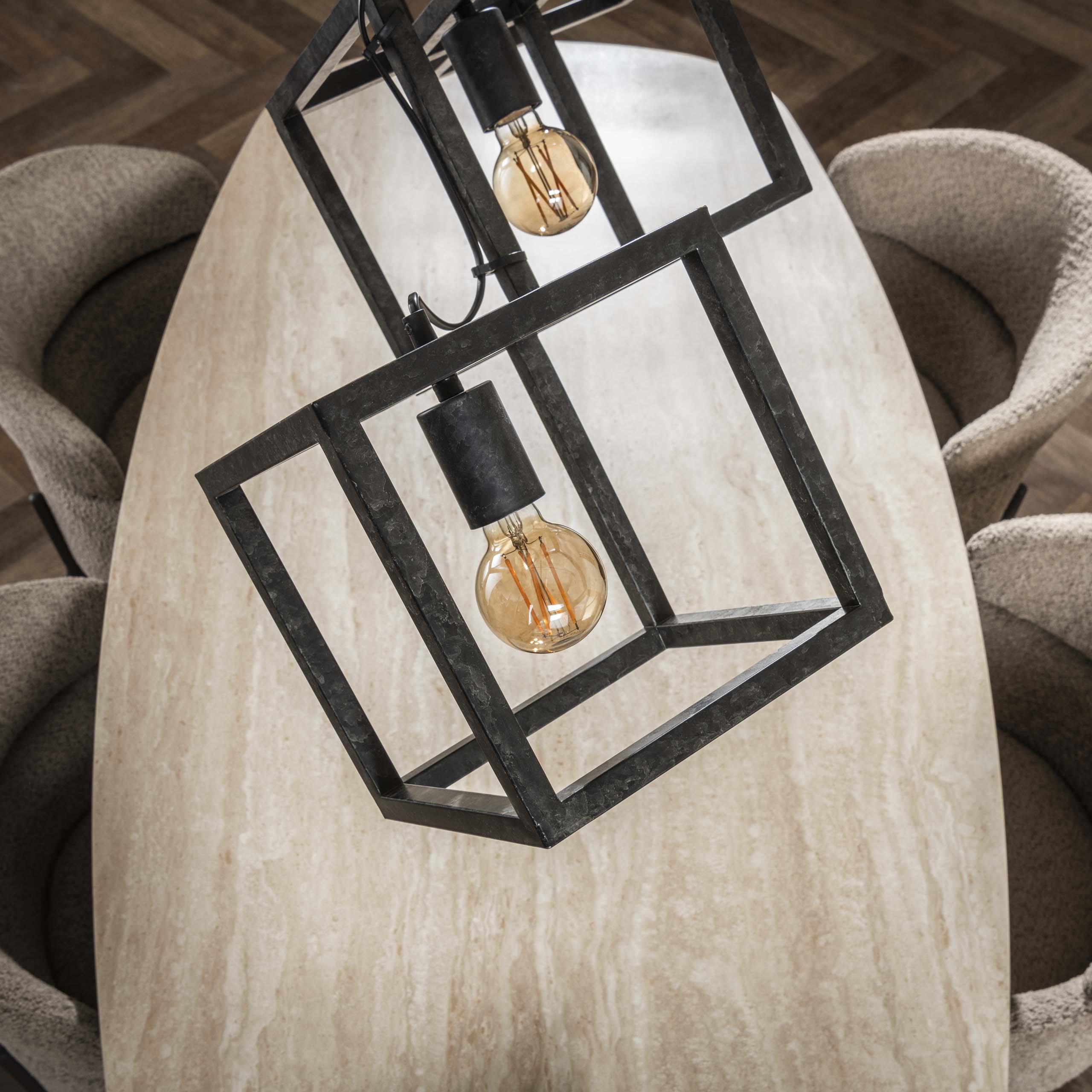 Hänglampa Cube 4-light - Charcoal