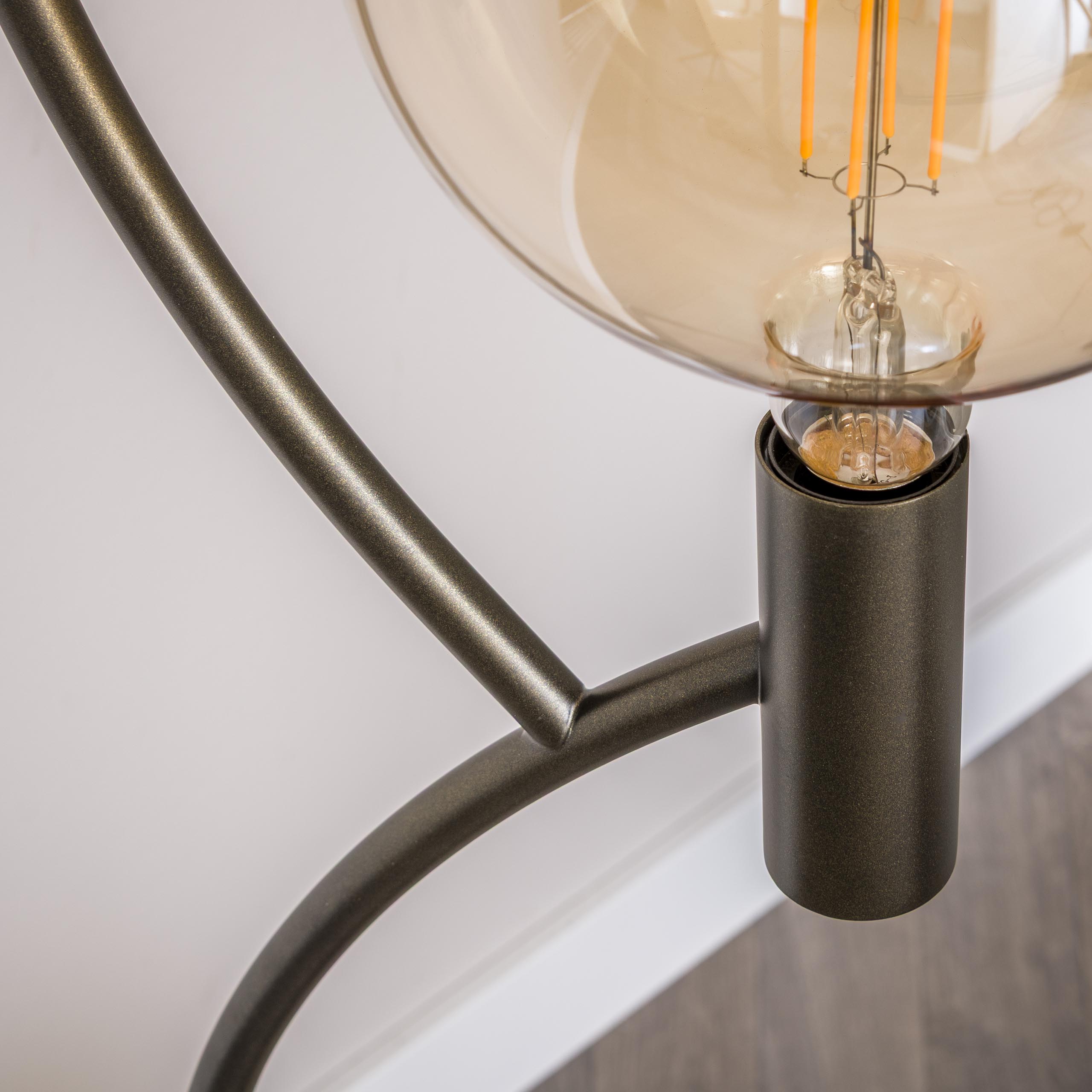 Golvlampa Arcus 3-ljus Siennabrun