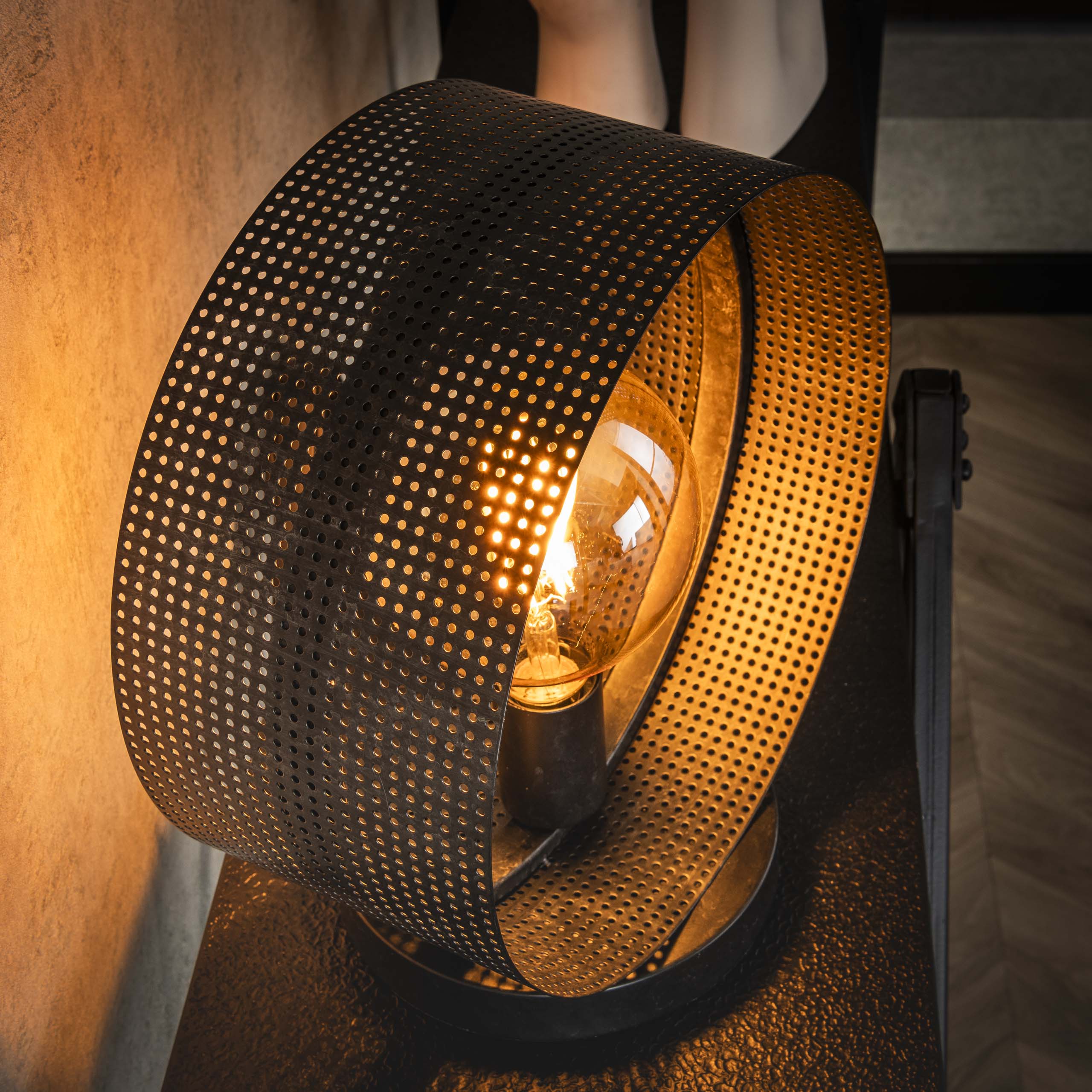Bordslampa Ring Mesh 1-ljus - Charcoal