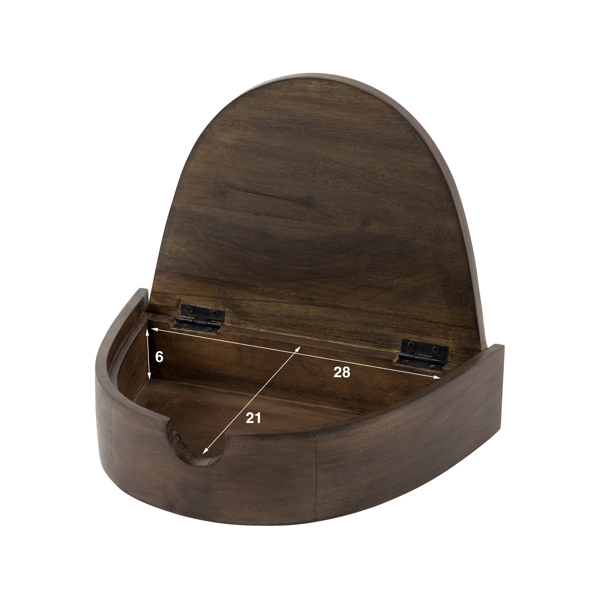 Sängbord Cove flytande 1 låda - set med 2 - akaciaglasyr