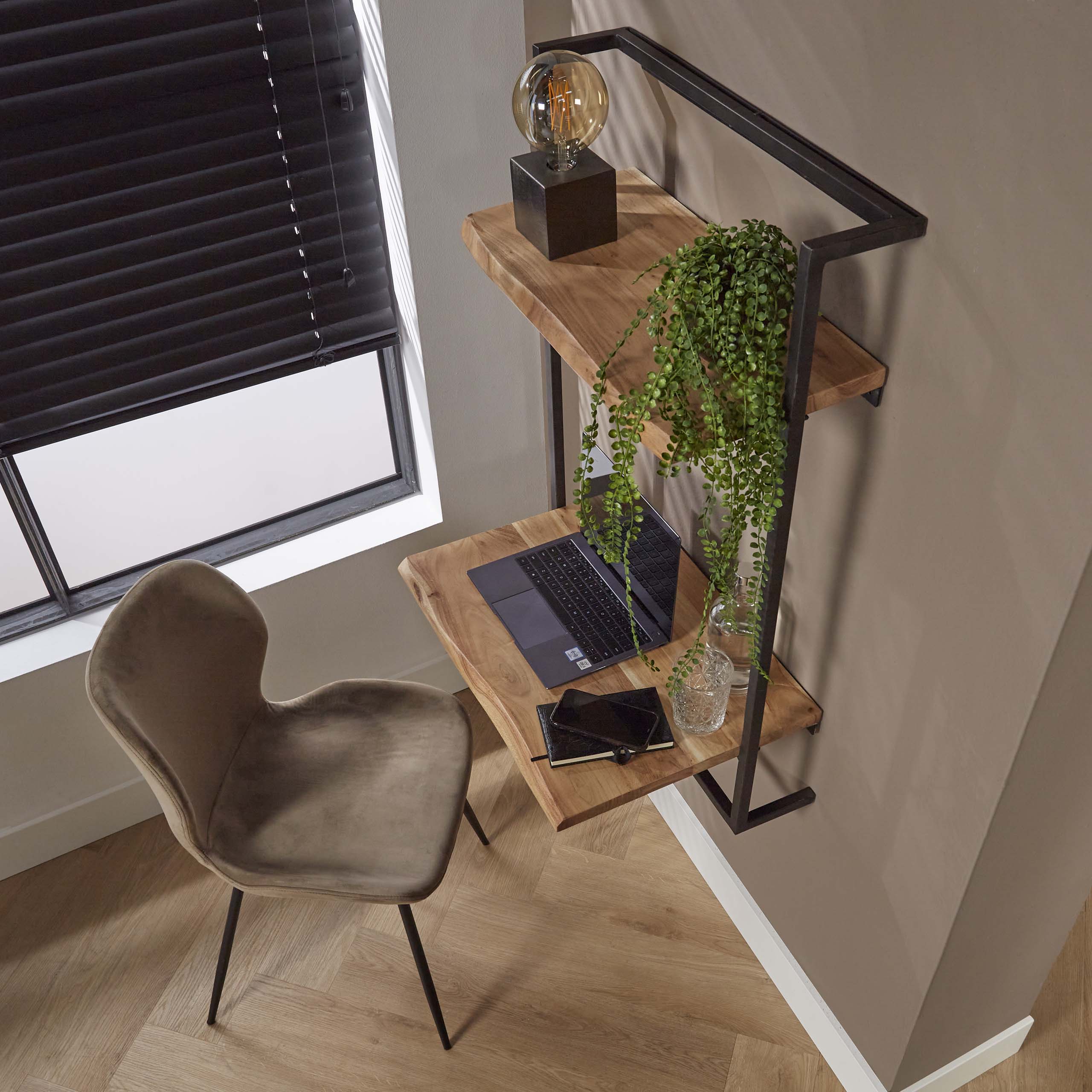 Skrivbordsluft solid / Solid akacia naturlig