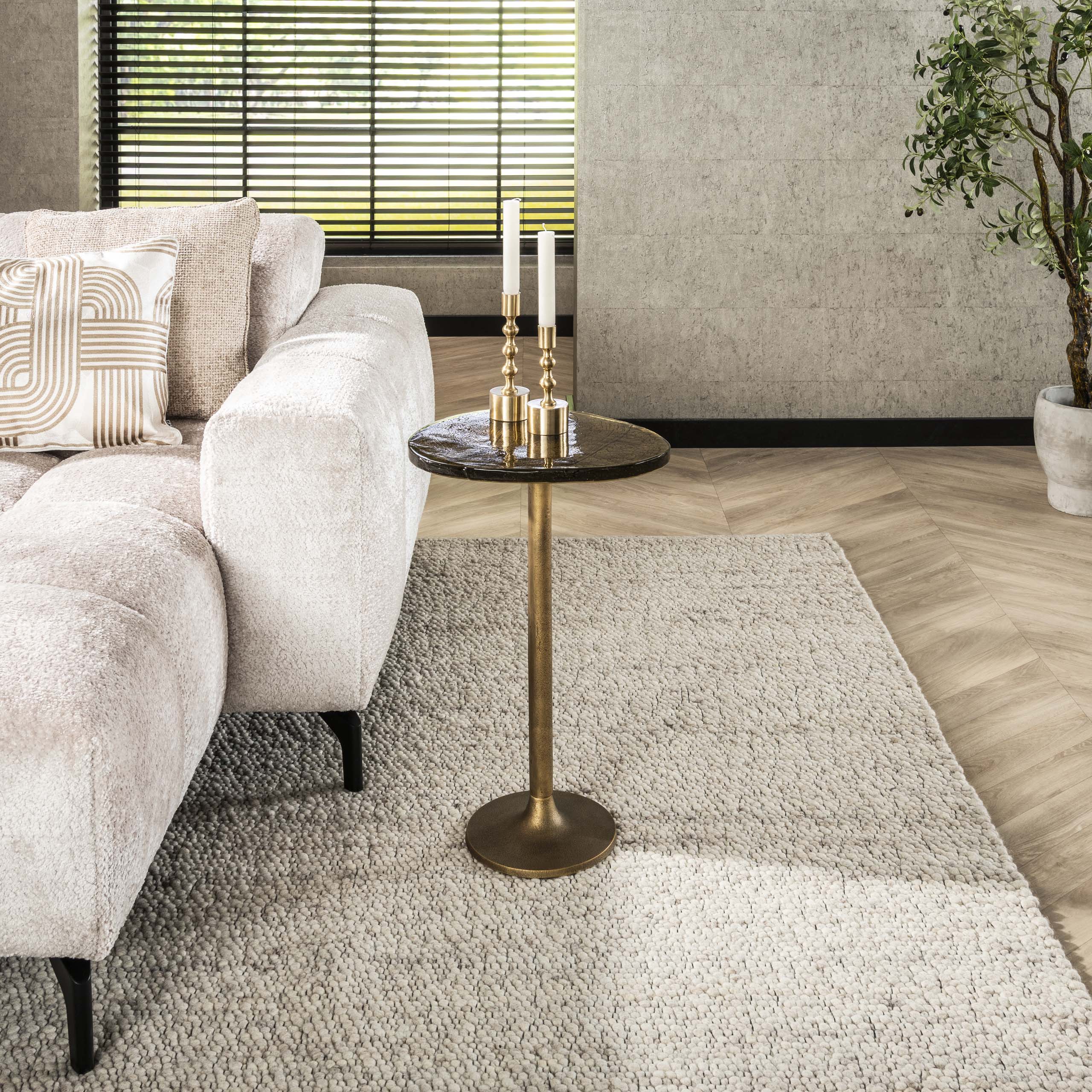 Sidobord Eclipse high - Antikt guld