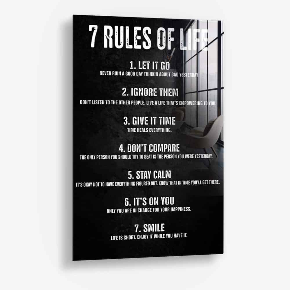 7 Rules of Life - Glas