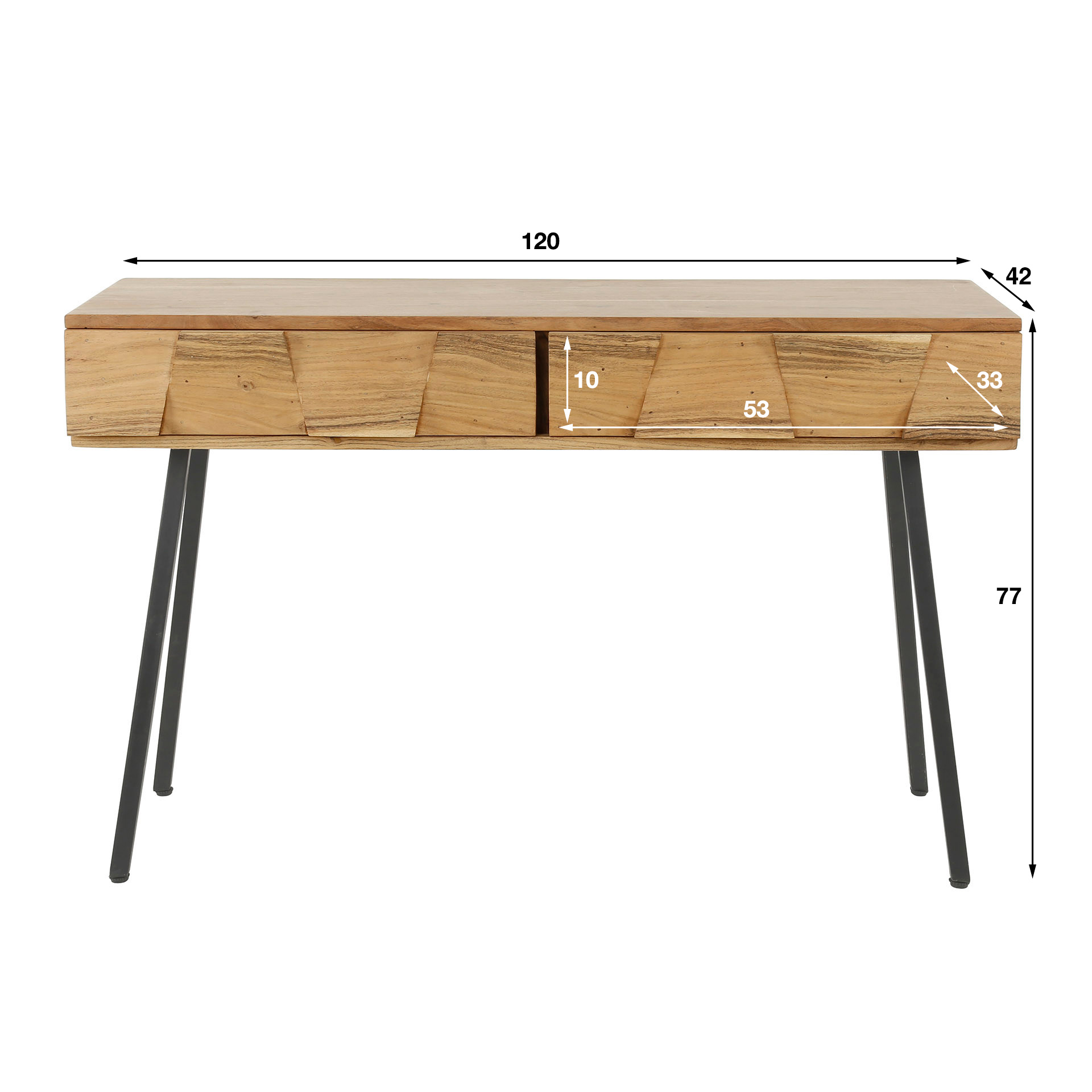 Sminkbord Demn / Solid akacia naturell