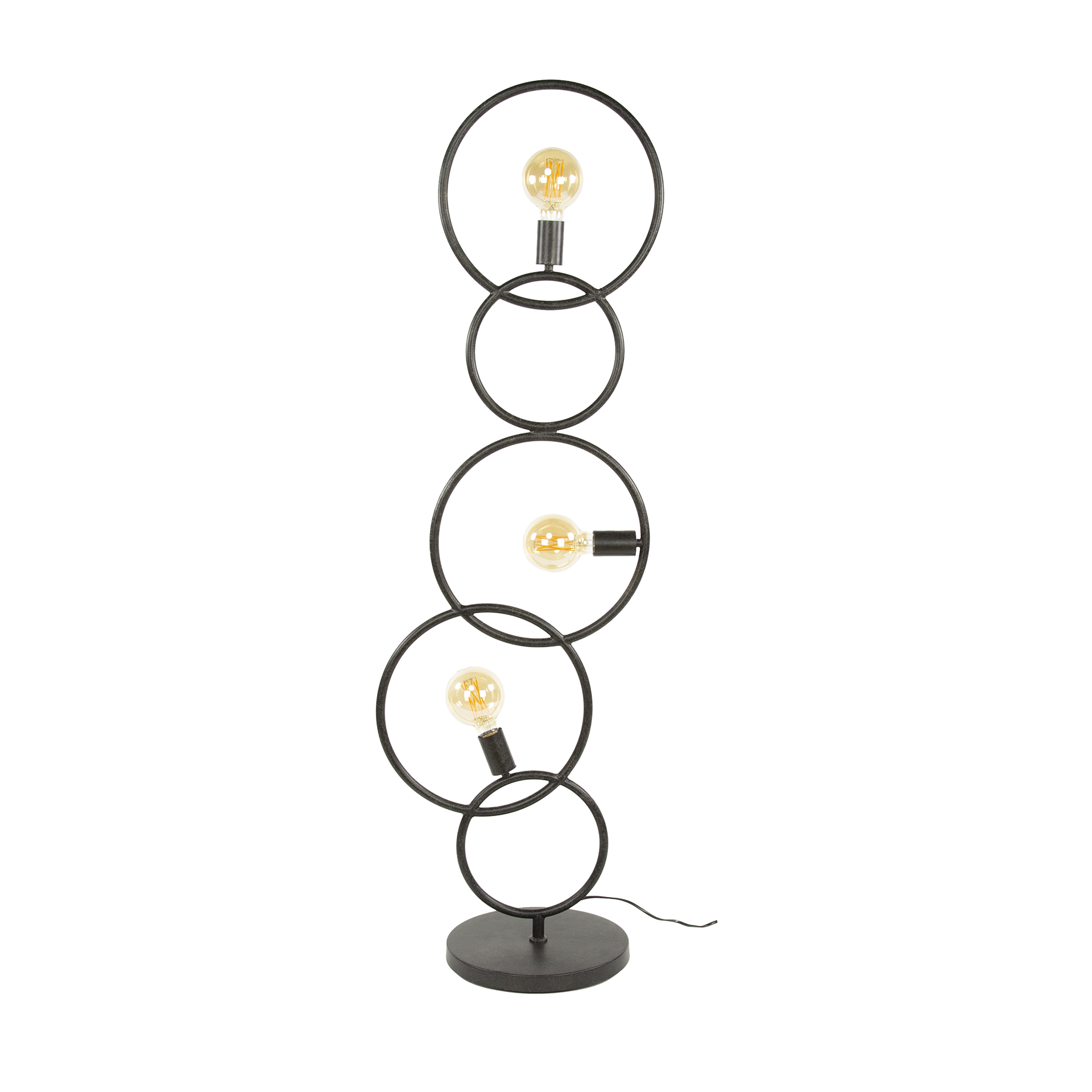 Golvlampa Loop 3-light Artic svart