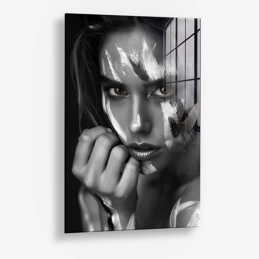 Painted Face – Glass