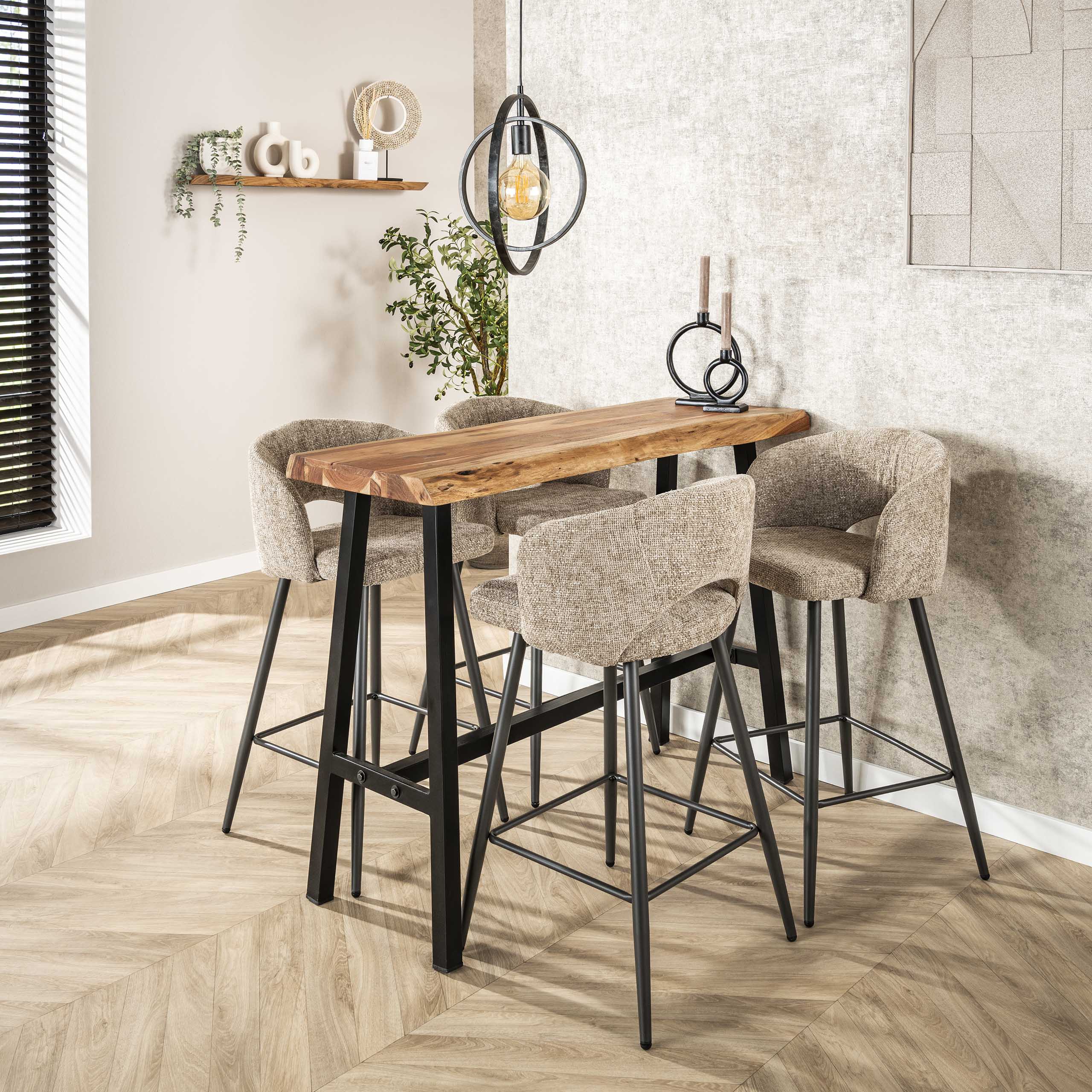 Barbord Live Edge 125 cm - Solid akacia