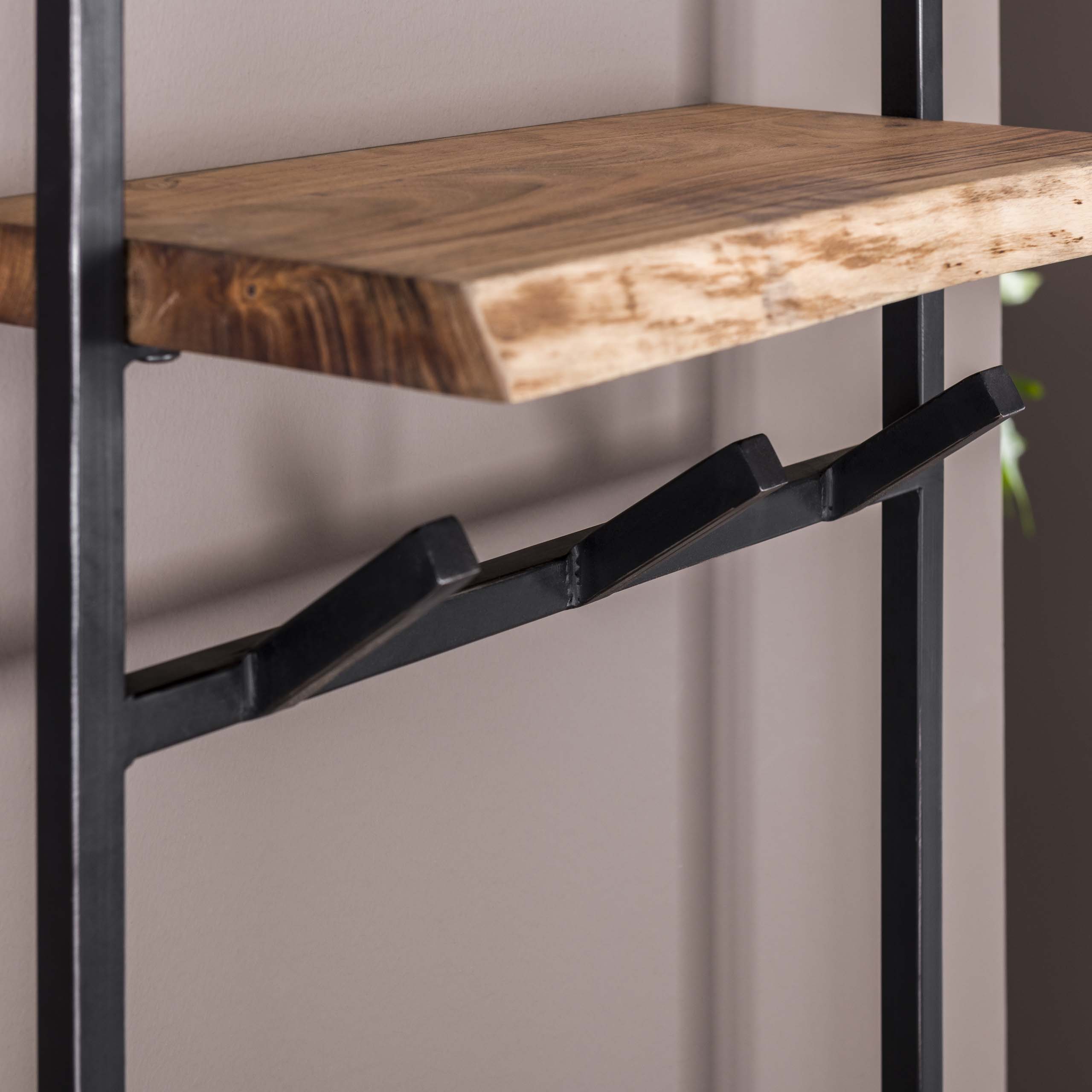 Klädhängare Air Solid hög - 6 krokar - Solid akacia