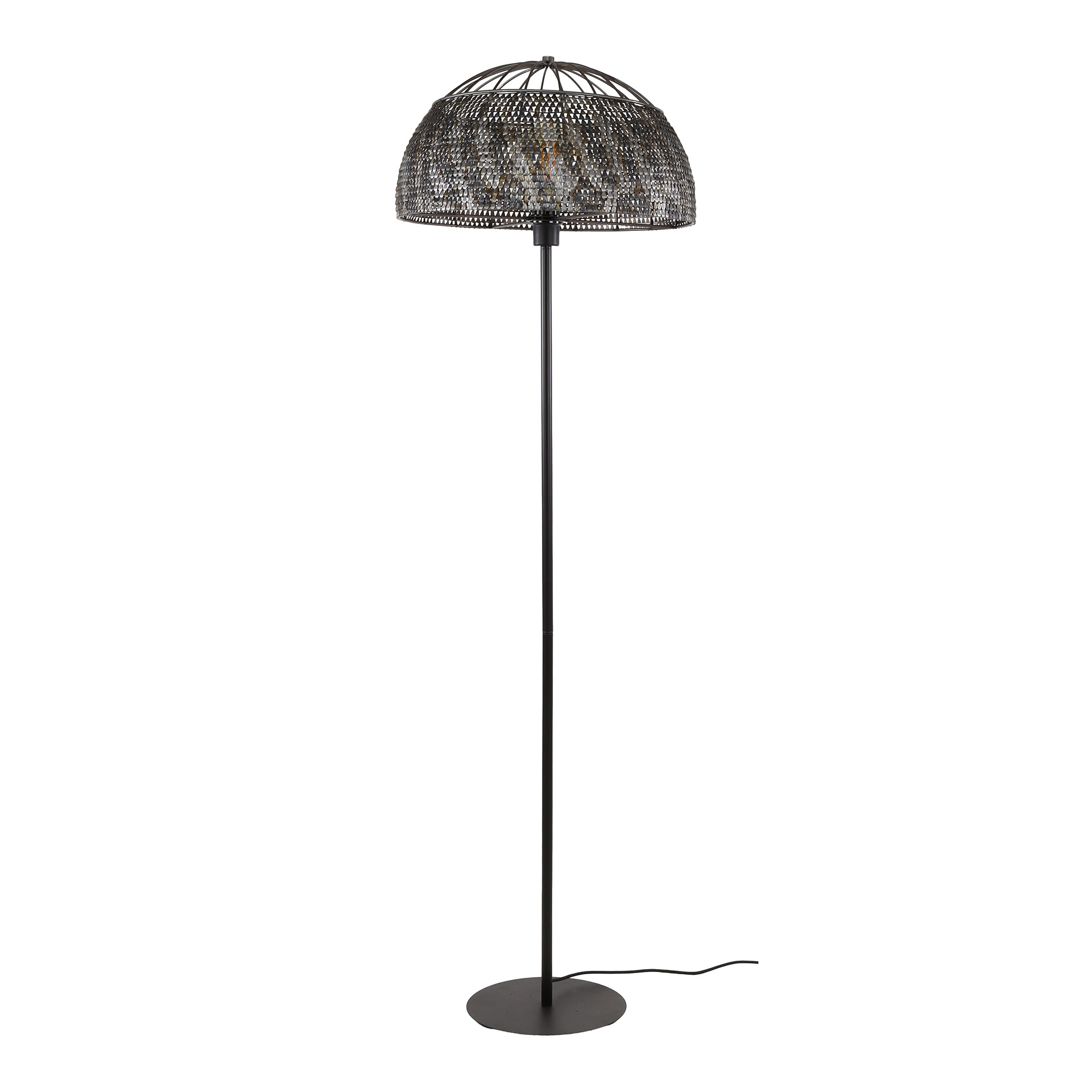 Golvlampa Ø50 pansar öppen / Svart brun