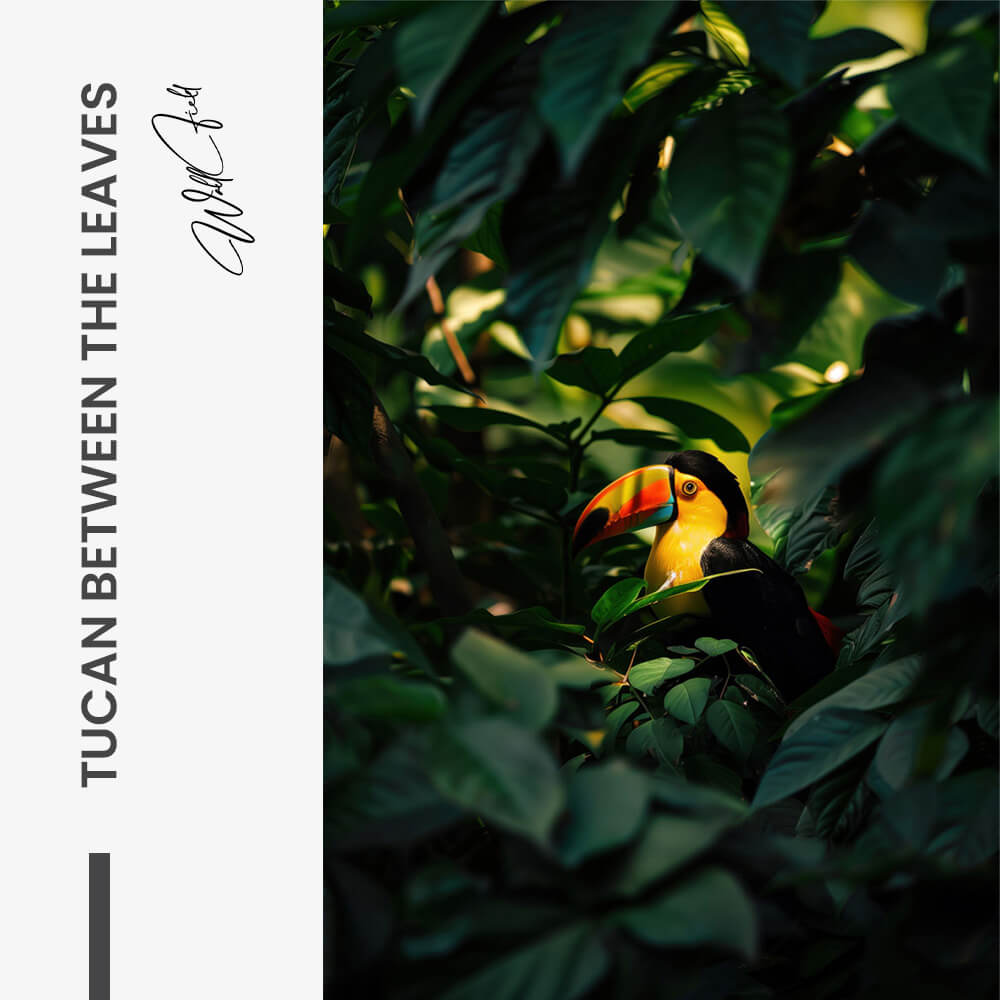 Tucan between the Leaves – Glass