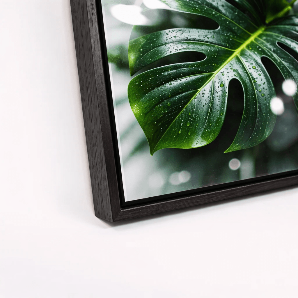 Svävande ram - Svart (Glasschilderij)