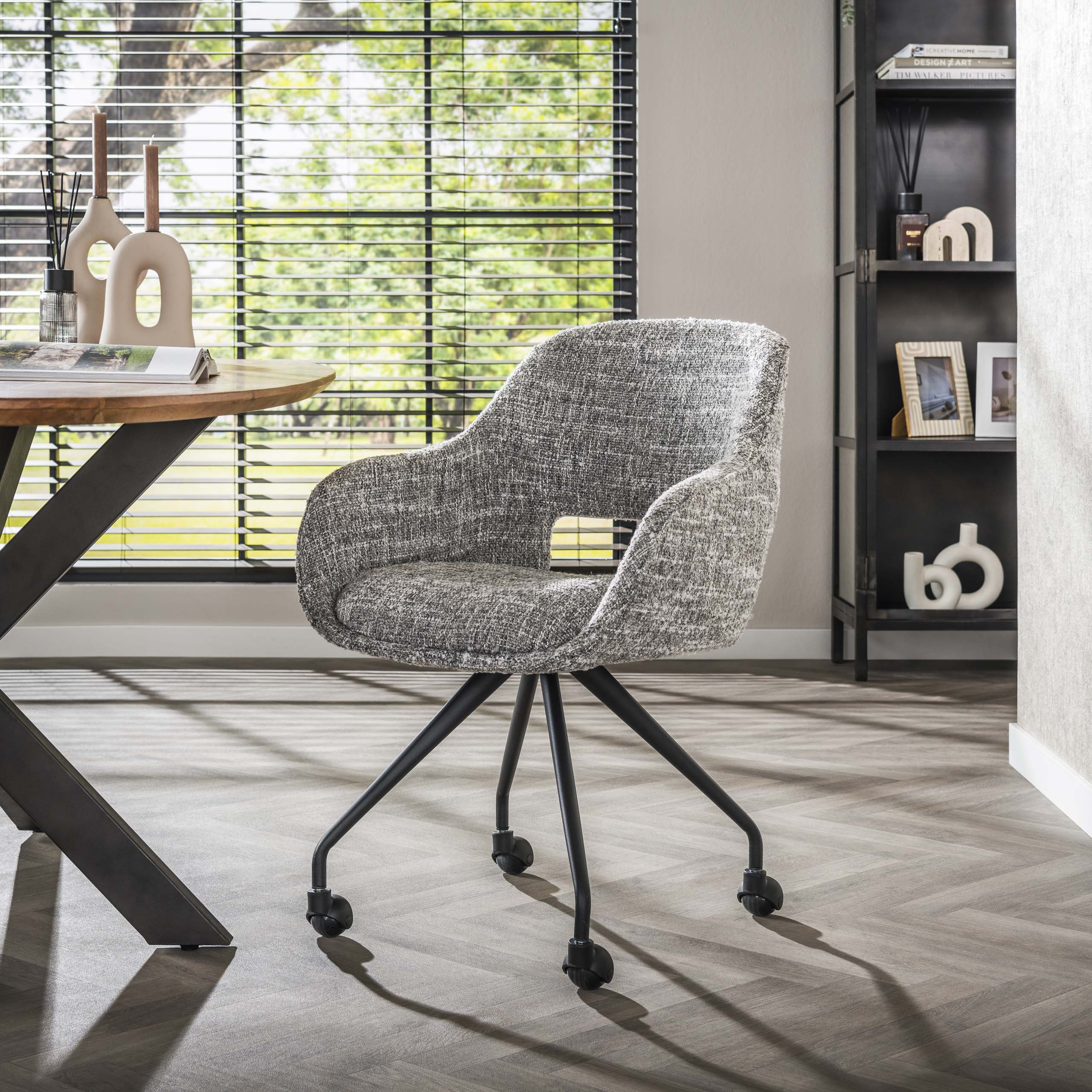 Fåtölj fjäderhjul VPE2 / Eagle stålgrå