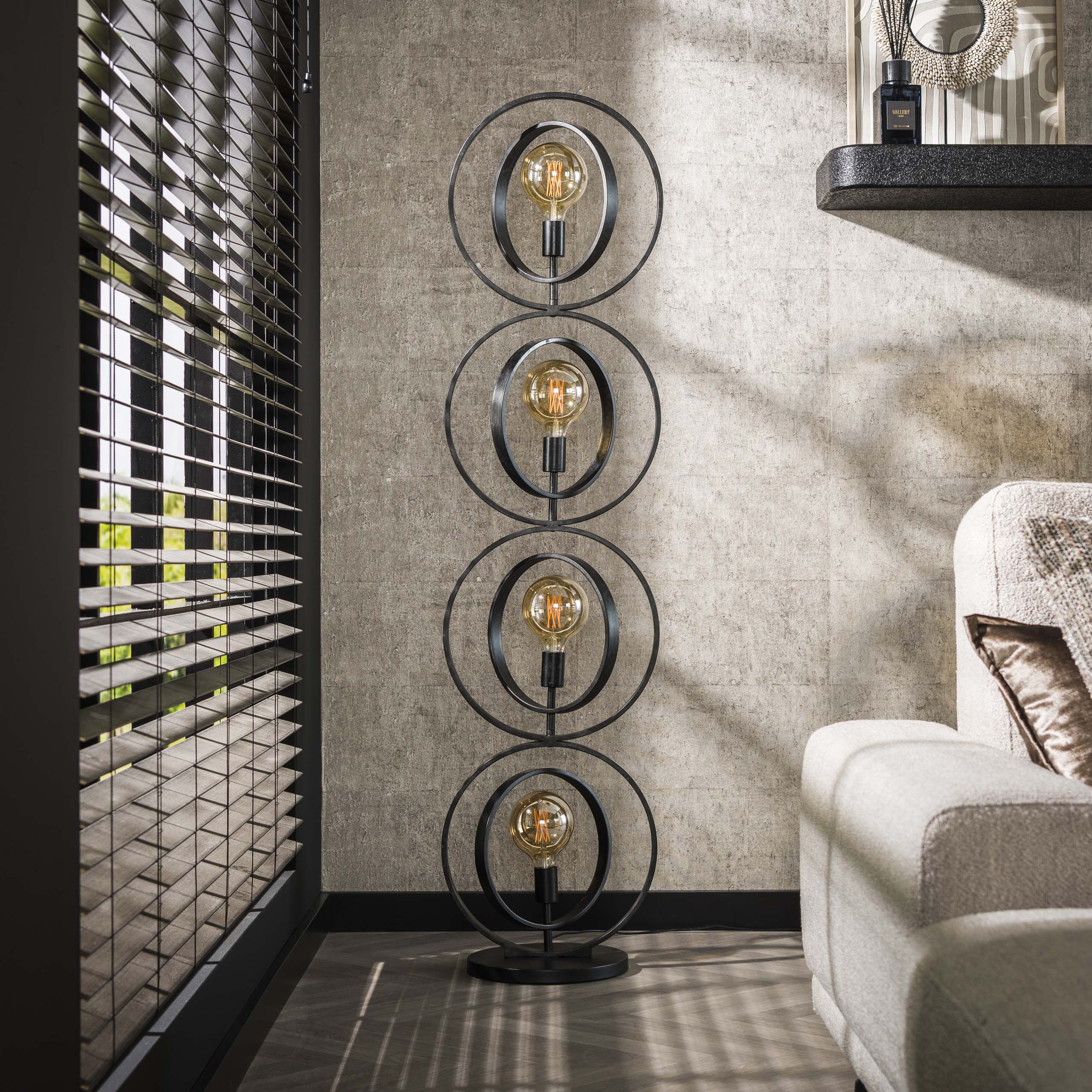 Golvlampa Turn Around 4-ljus - Charcoal