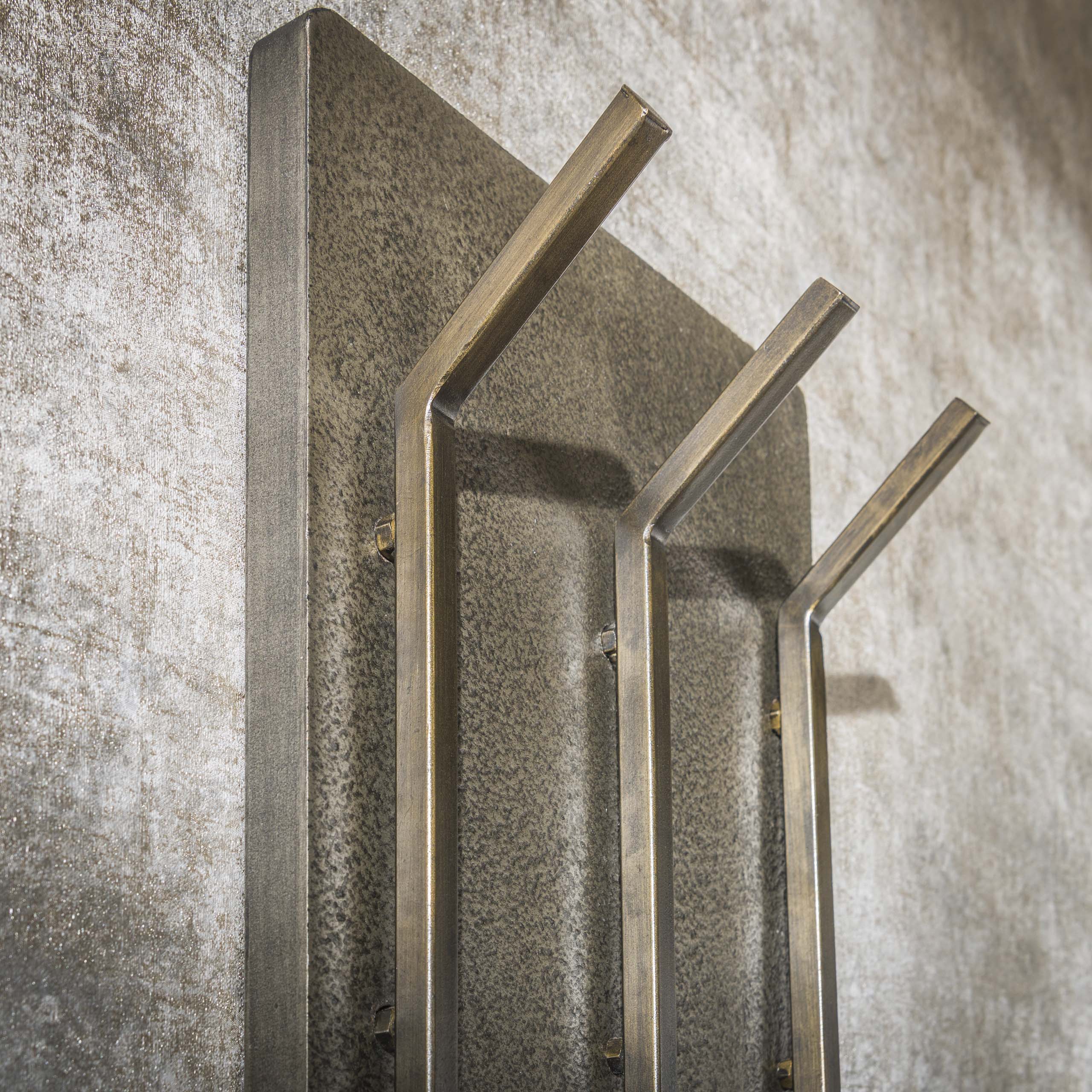 Klädhängare Ferro 2x3 krokar hög / Brons antik