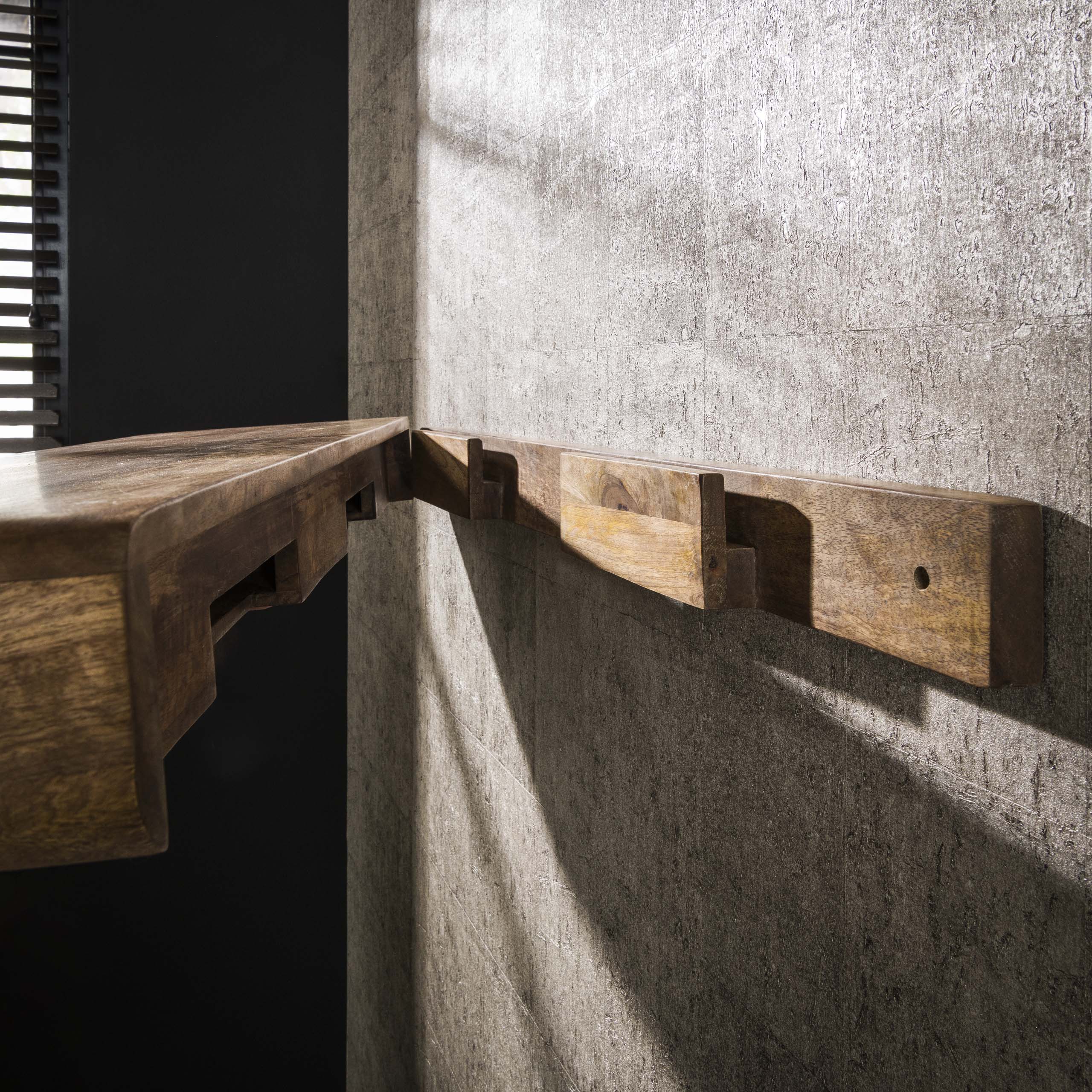 Vägghylla 118 snygg / Solid mangosandfärg