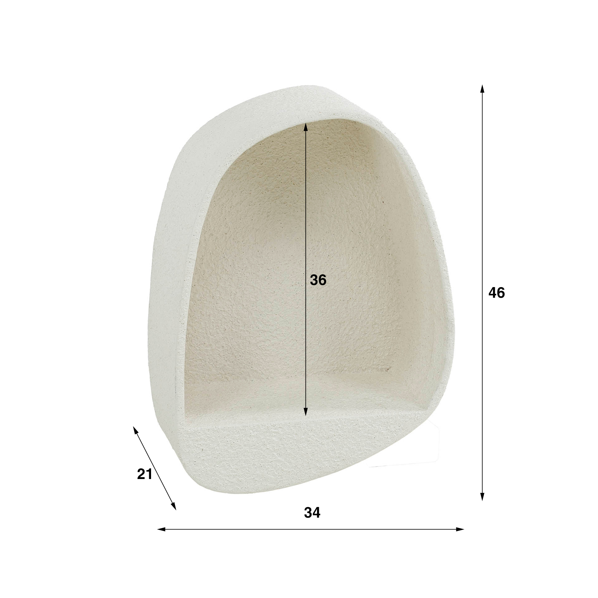 Vägghylla stendroppar / Marmorkomposit