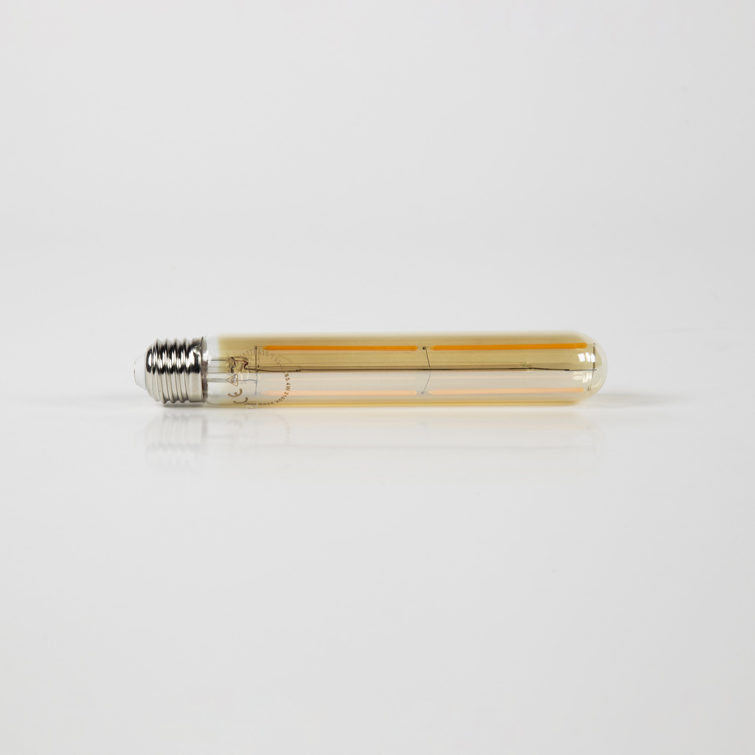 Ljuskälla LED [T32-L185] glödtrådsrör 18,5 cm - E27 4W 2100K 280lm dimbar / Bärnstensfärgad glas