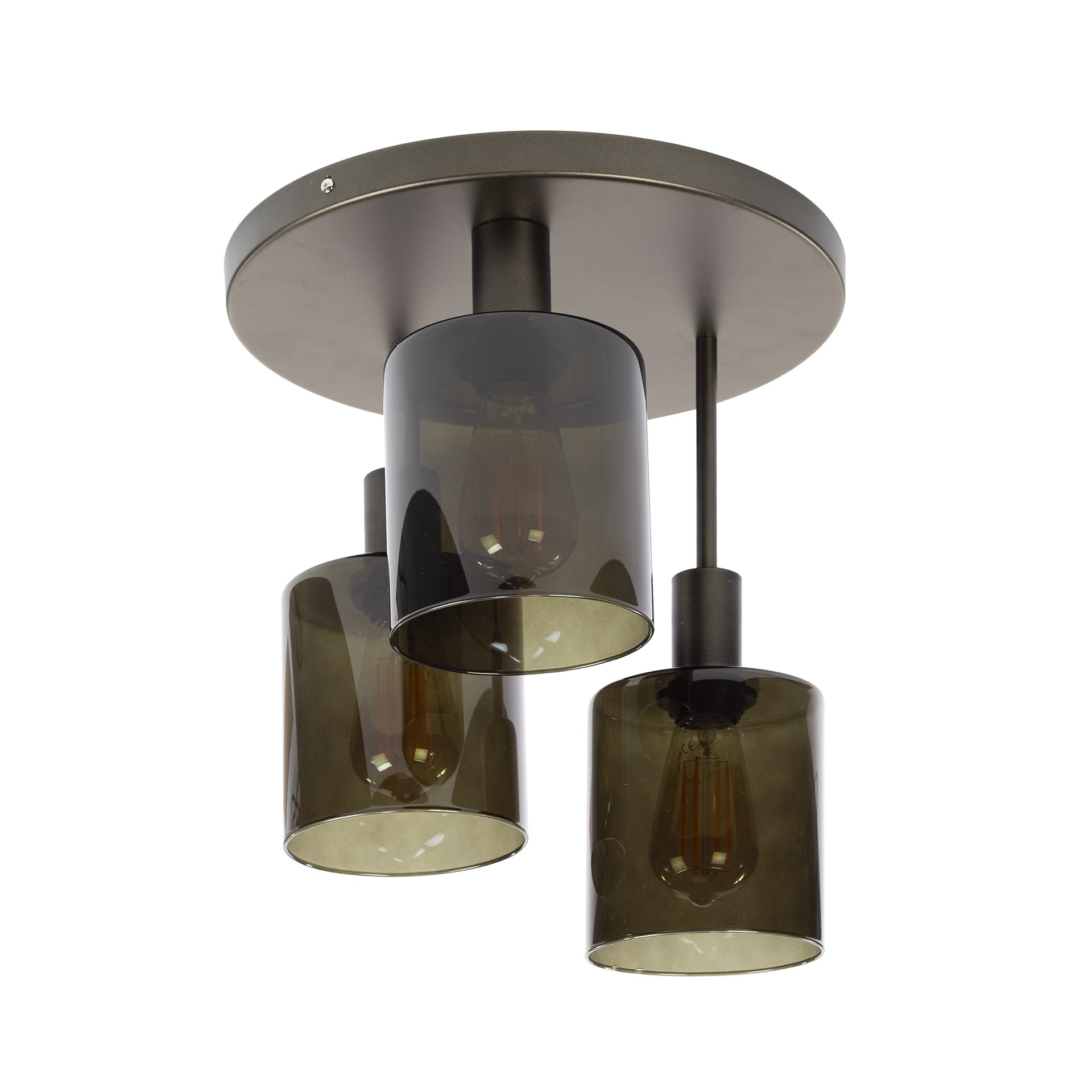 Taklampa Sepiora 3-light - Sienna brun