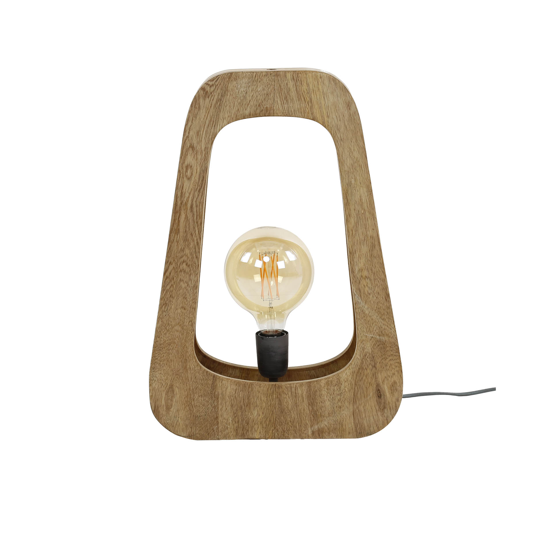 Bordslampa 1L bray / Solid mango naturell