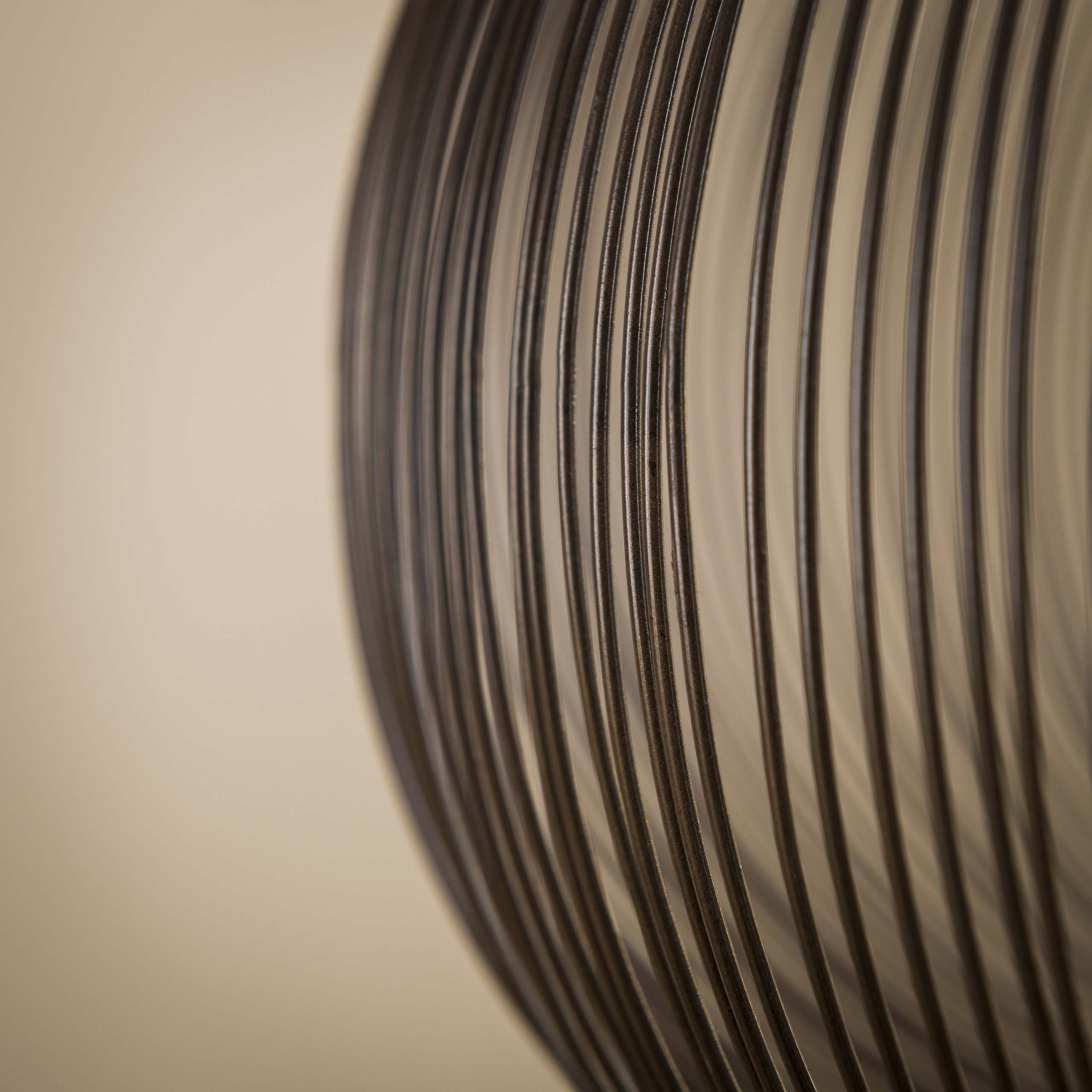 Hänglampa Ø70 koppartwist / Svart nickel