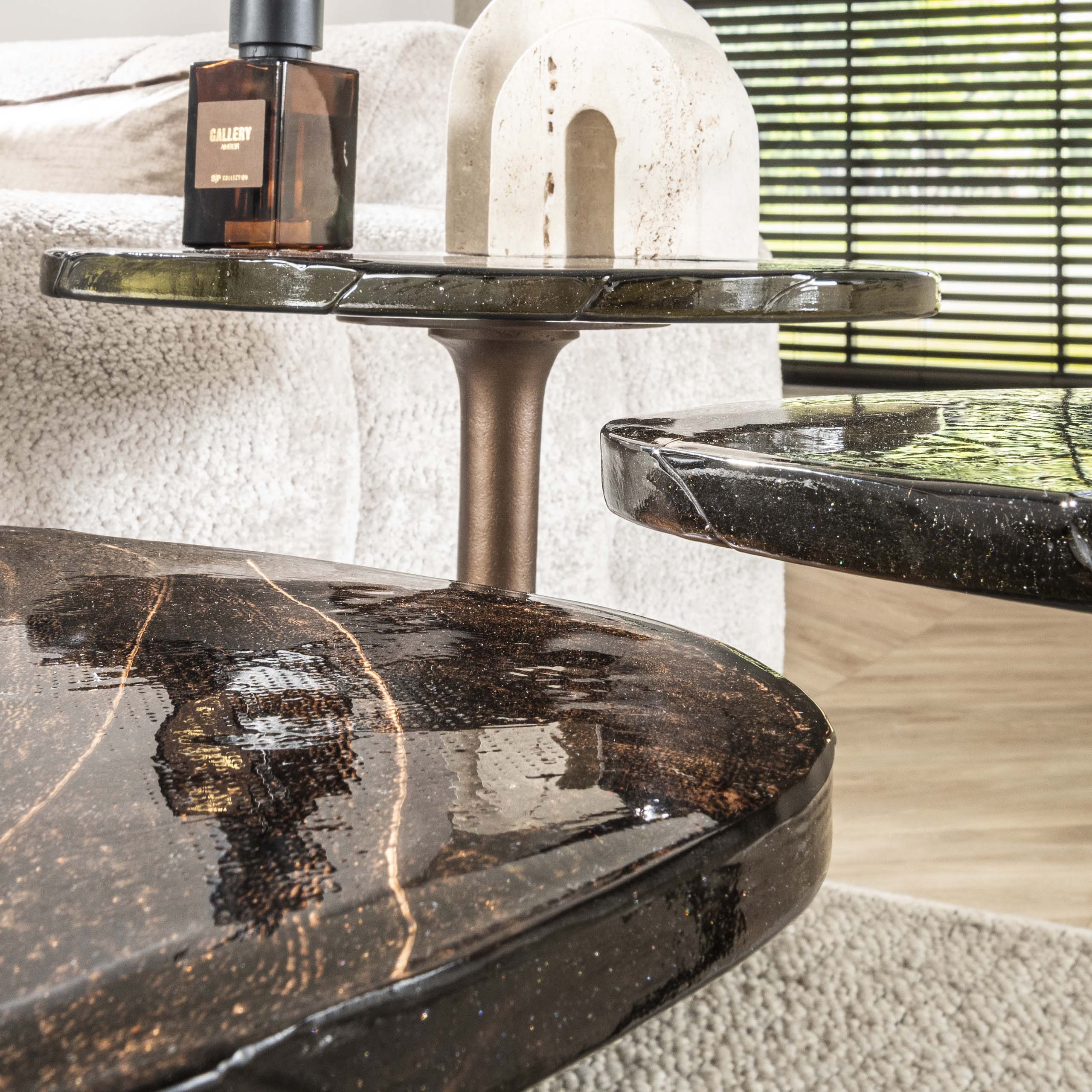 Sidobord Eclipse low - Antik koppar