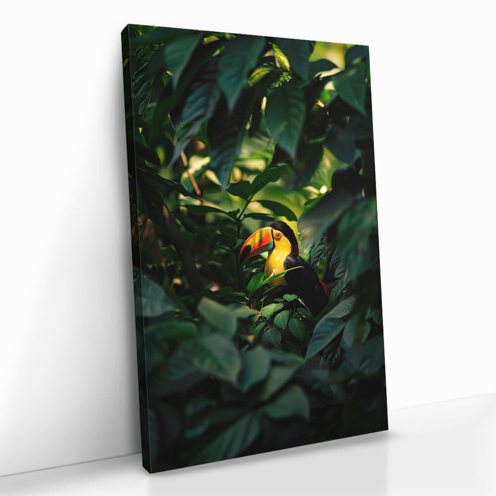 "Tucan between the Leaves"