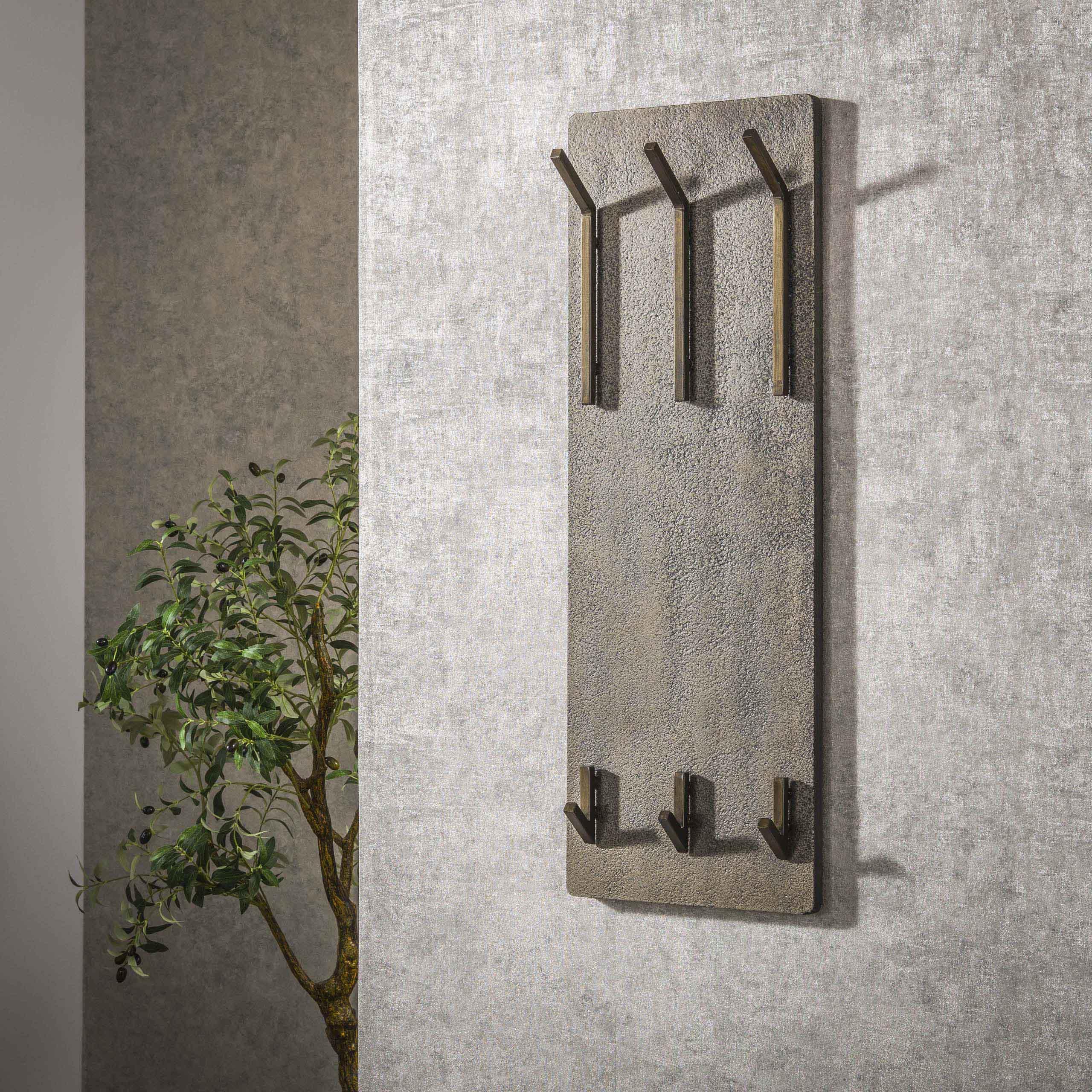 Klädhängare Ferro 2x3 krokar hög / Brons antik