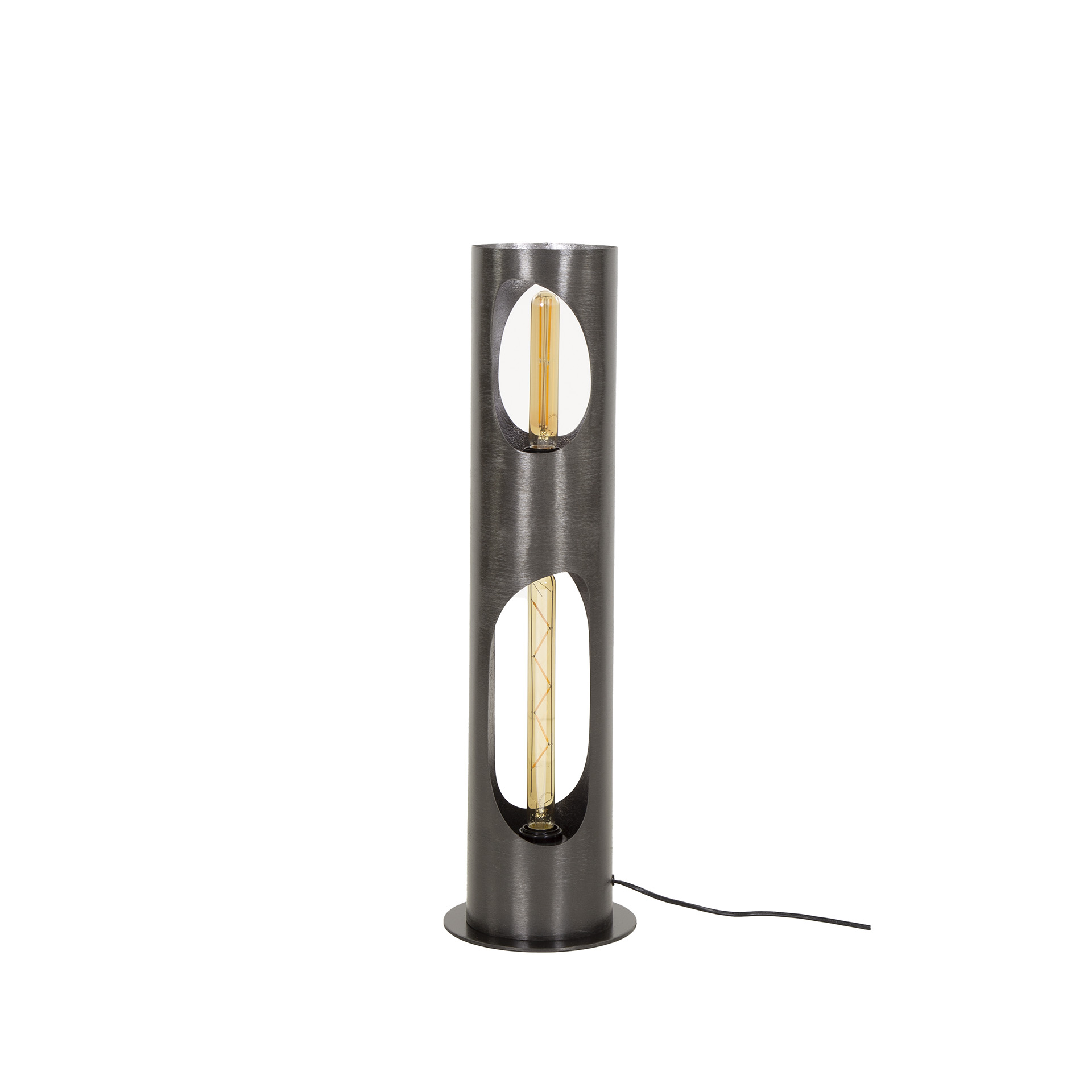 Golvlampa Organic Cylinder 2-light - Svart nickel