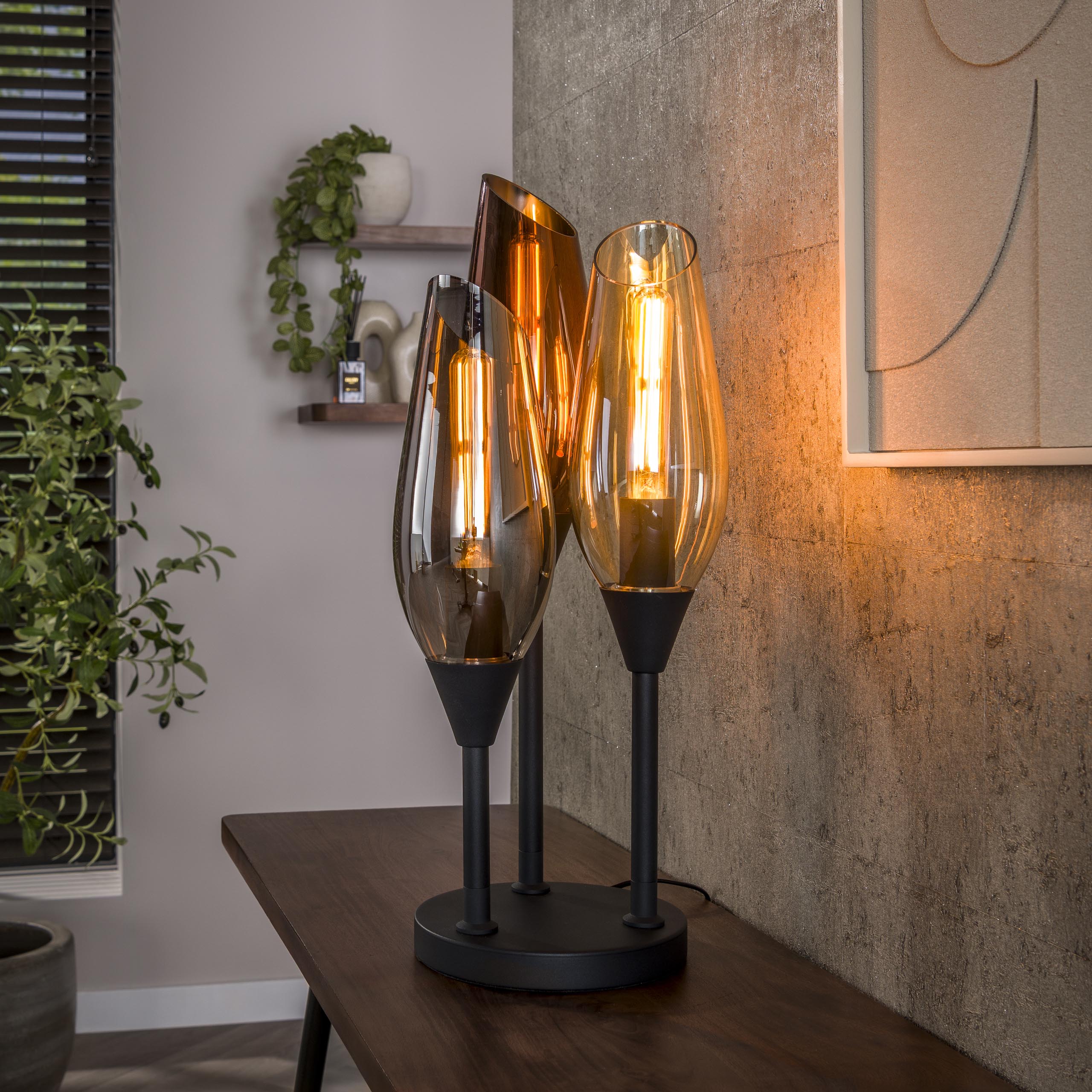 Bordslampa Cocoon 3-light - Svart