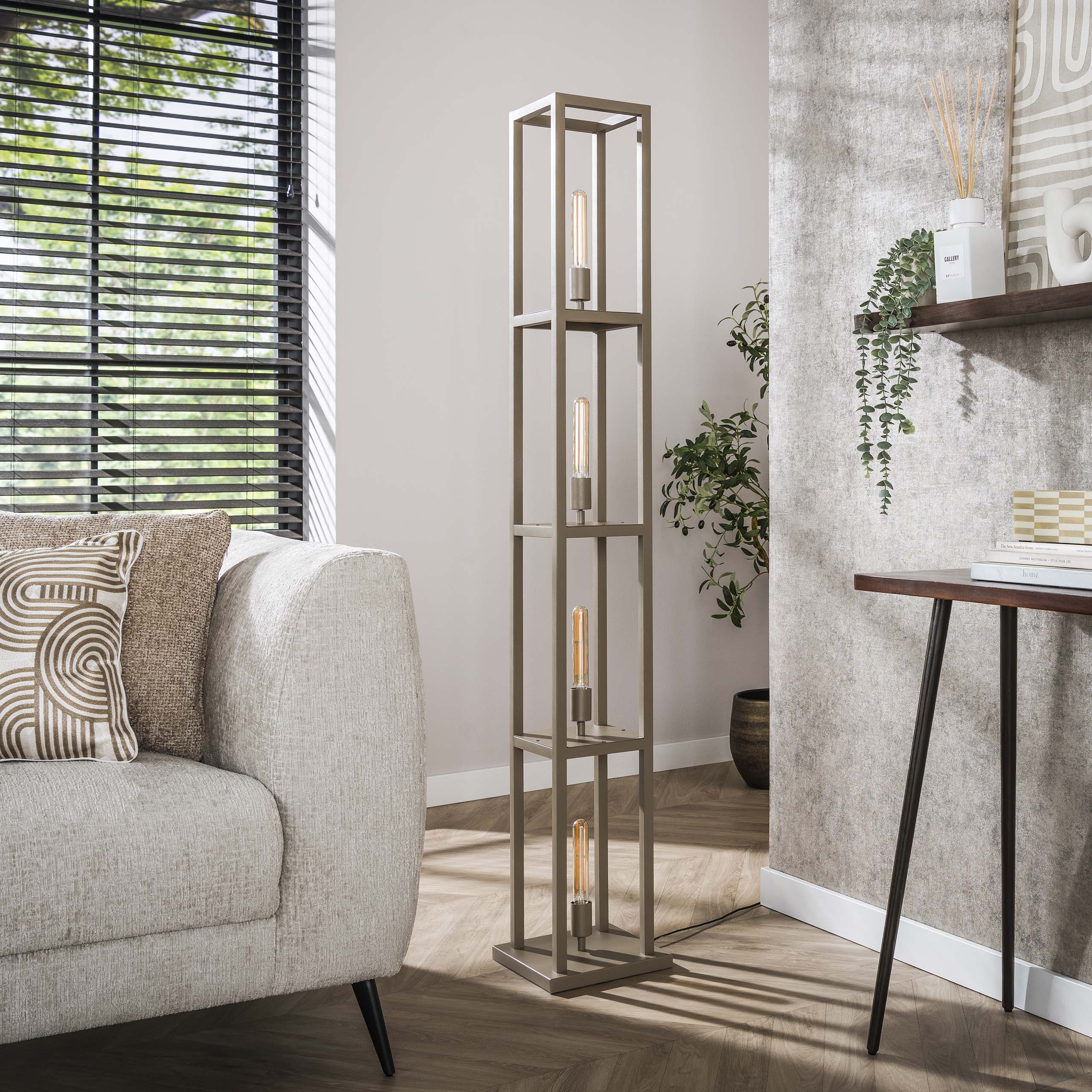 Golvlampa Quadra 4-light - Beige