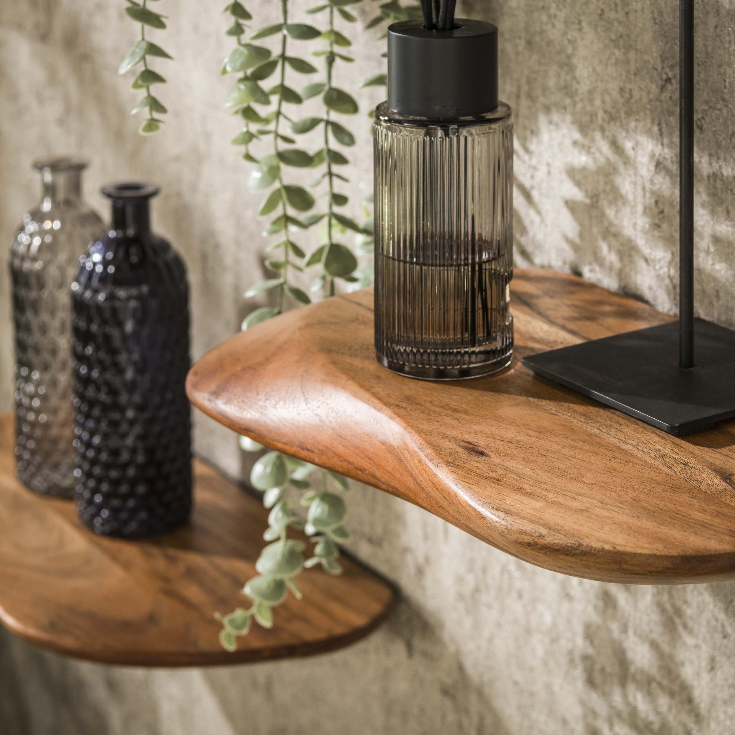 Vägghylla Ekologisk set om 3 - Solid akacia