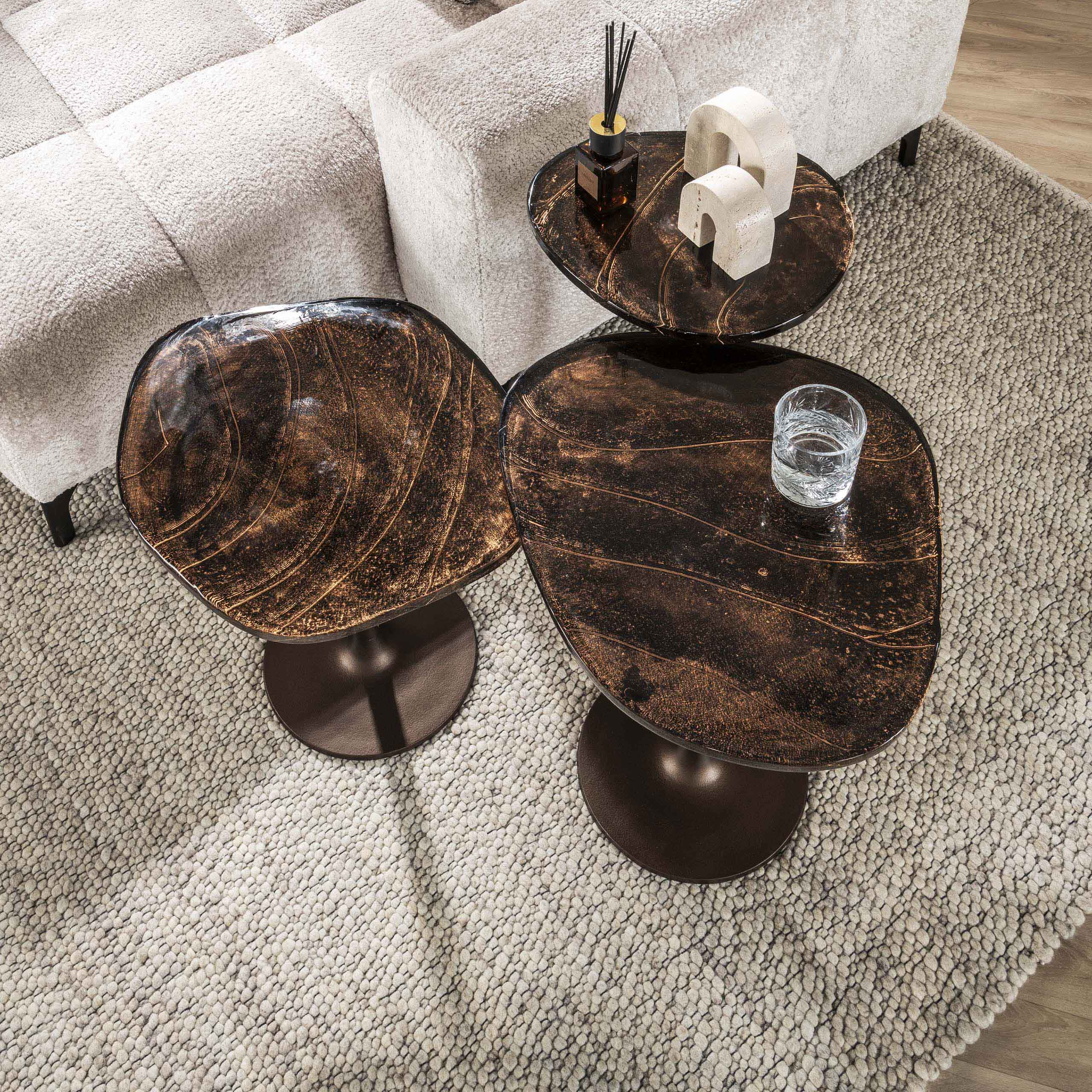 Sidobord Eclipse medium - Antik koppar