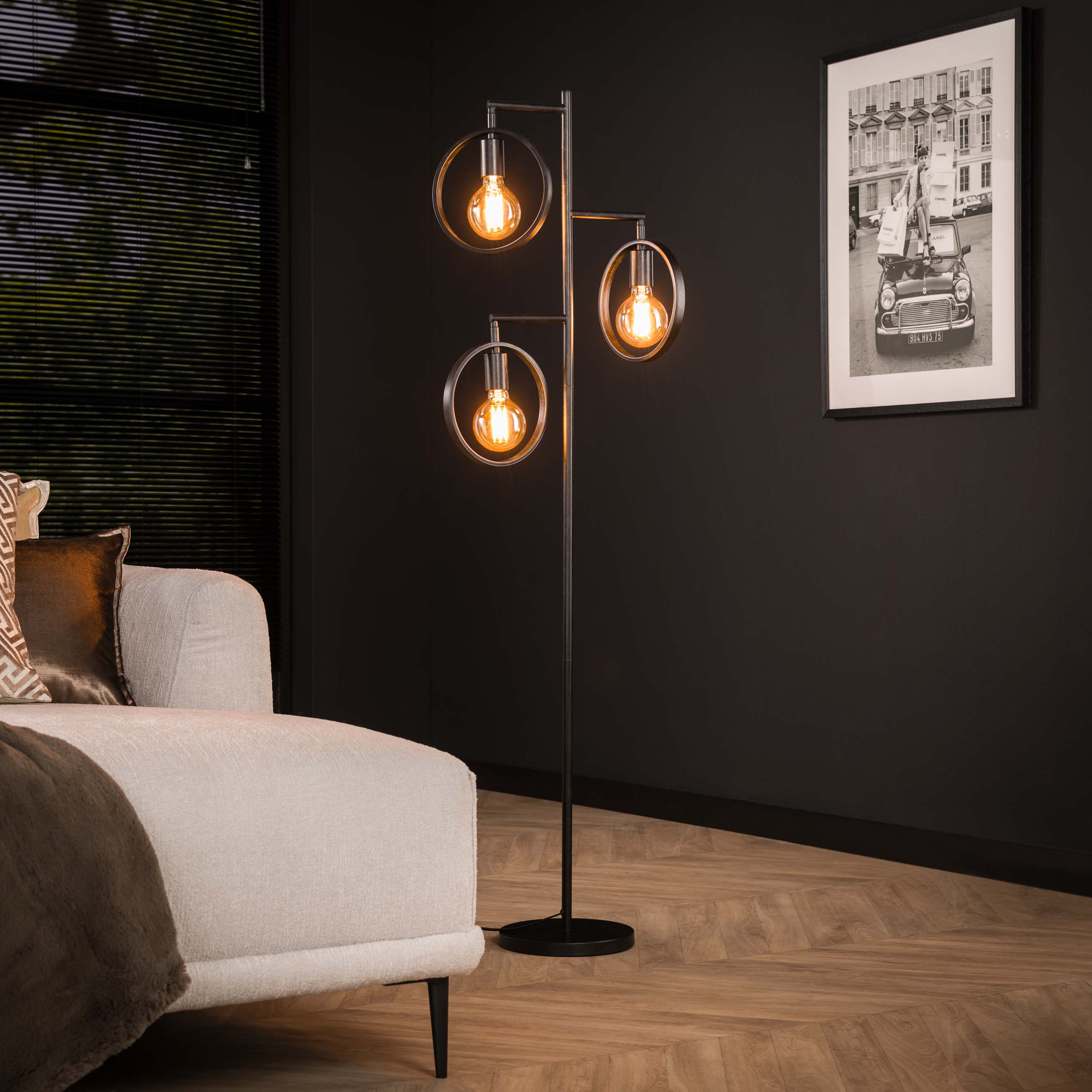 Golvlampa 3L ring / Charcoal