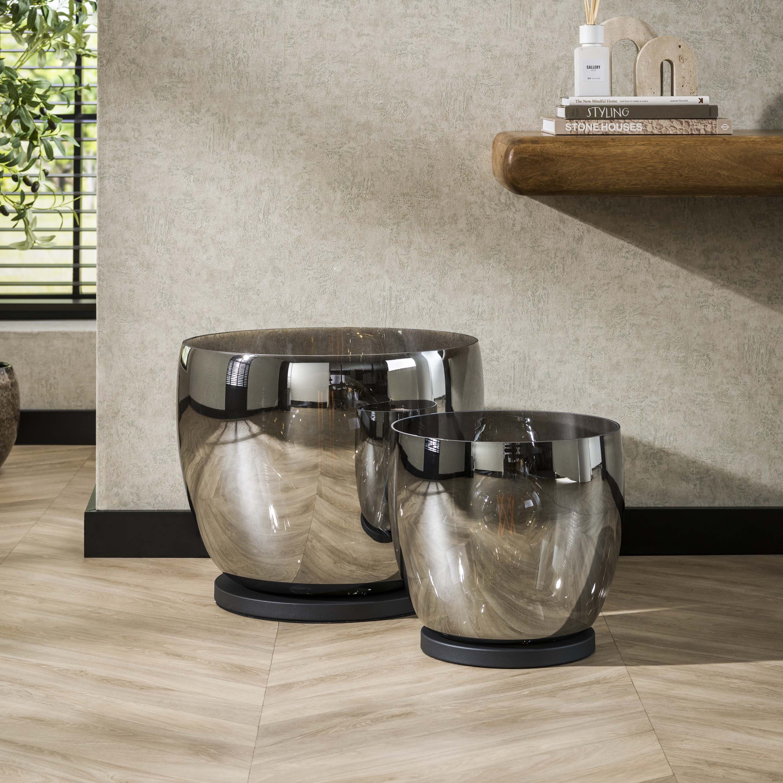 Golvlampa UP XXL 1-light - Rökgrått glas