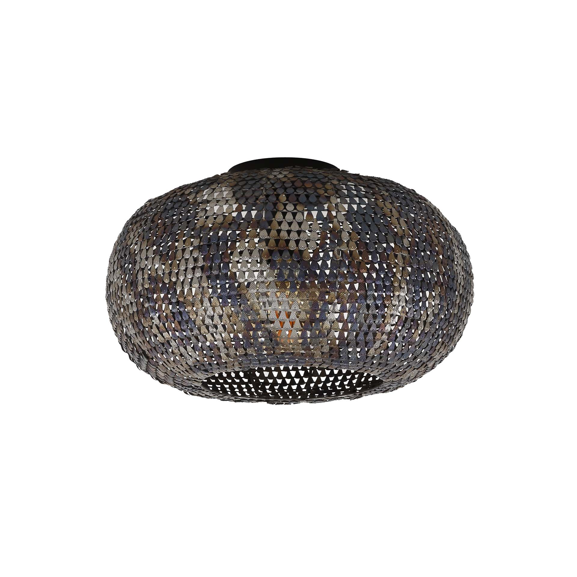 Taklampa Ø40 pansar / Svart brun