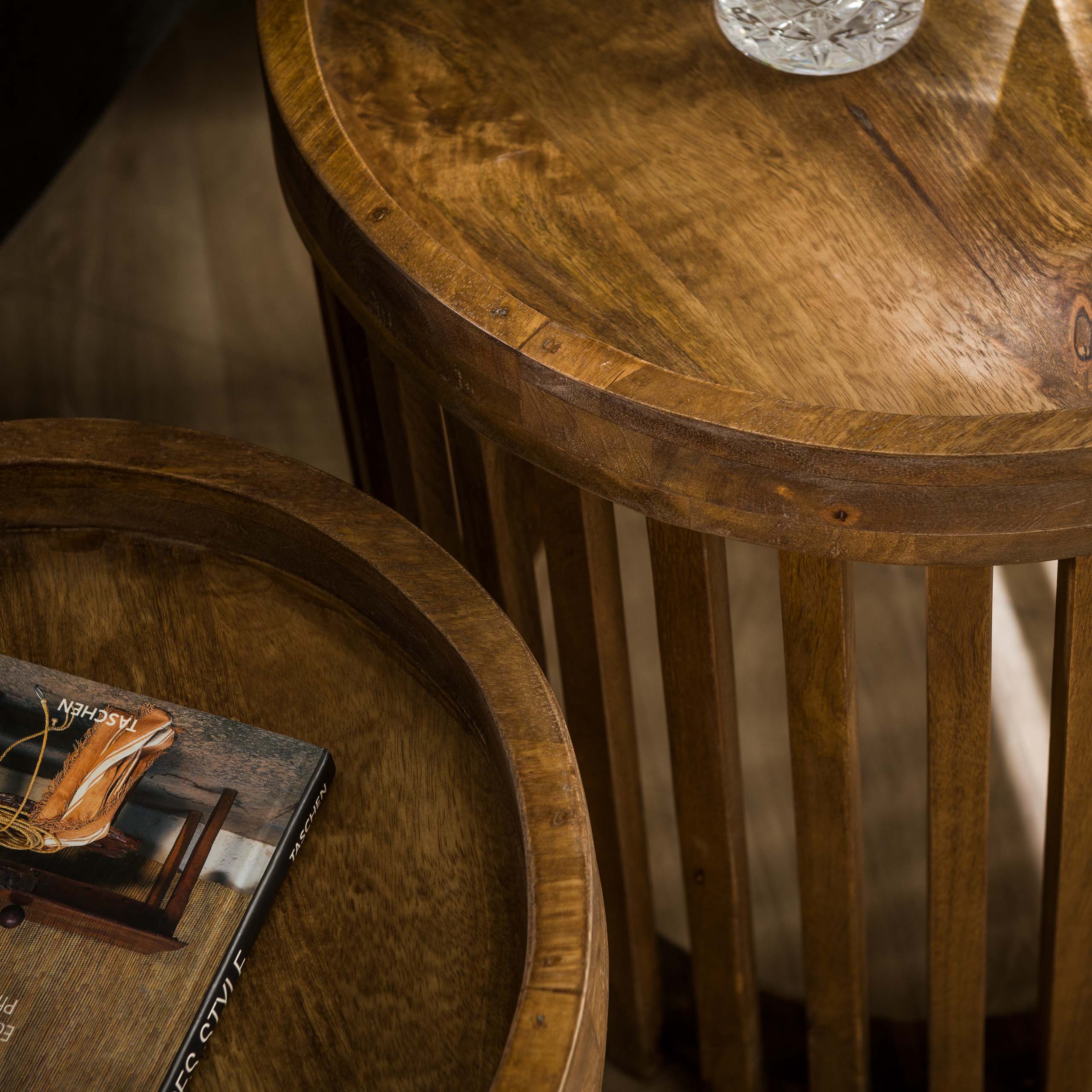 Sidobord Tweak - set om 2 - Solid mangosandfärg