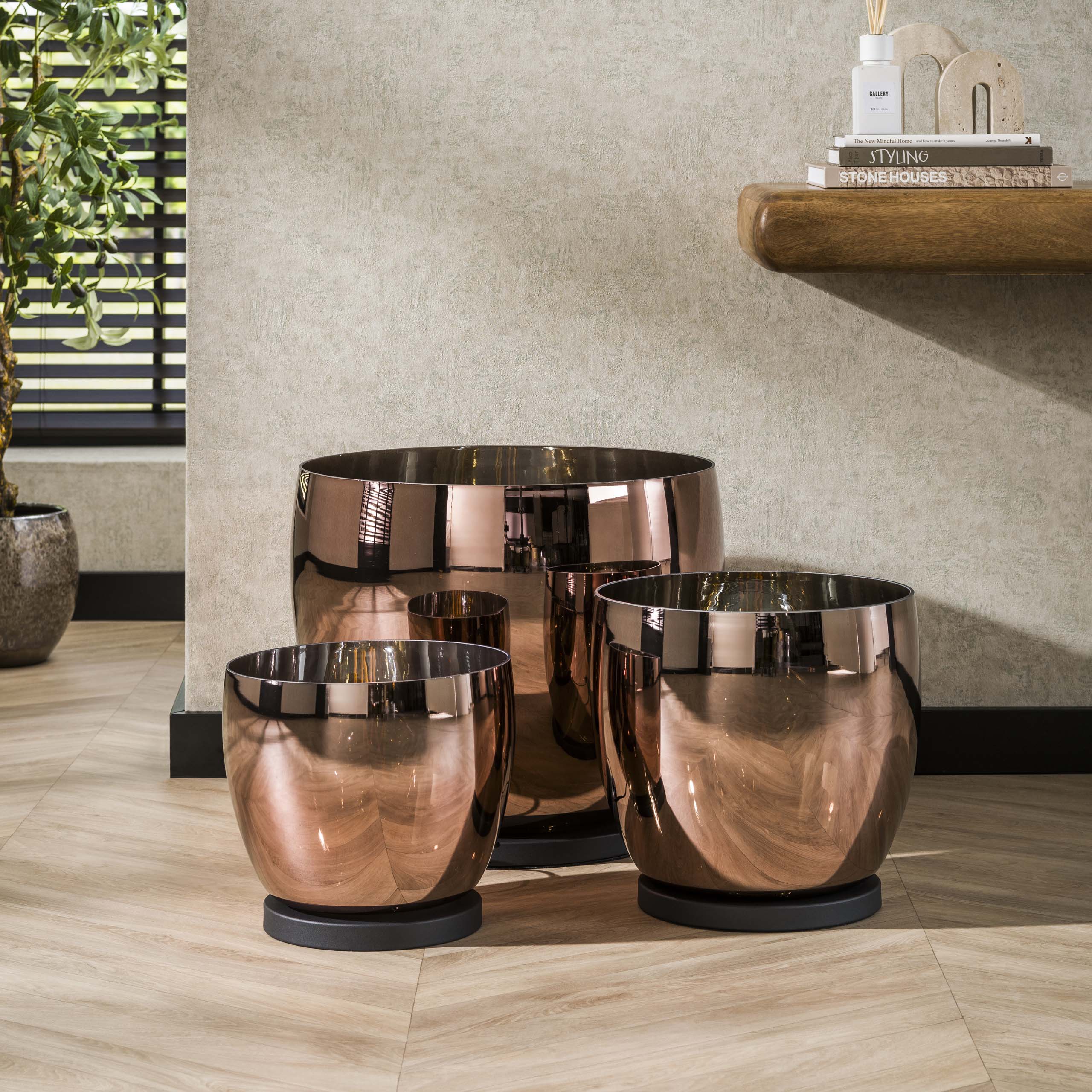 Golvlampa UP XXL 1-ljus - kopparglas