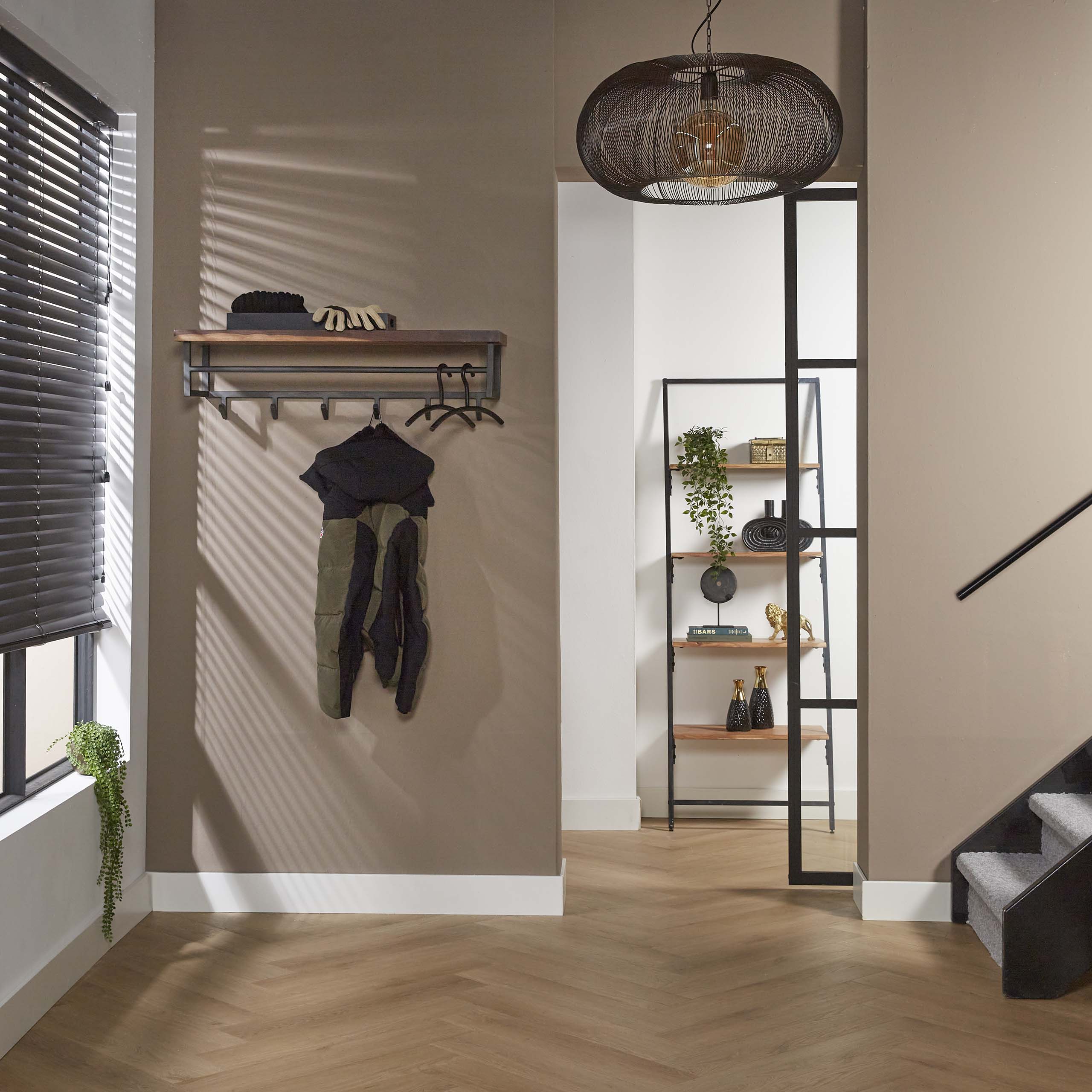 Klädhängare Daytona hatthylla 6 krokar - Solid saja