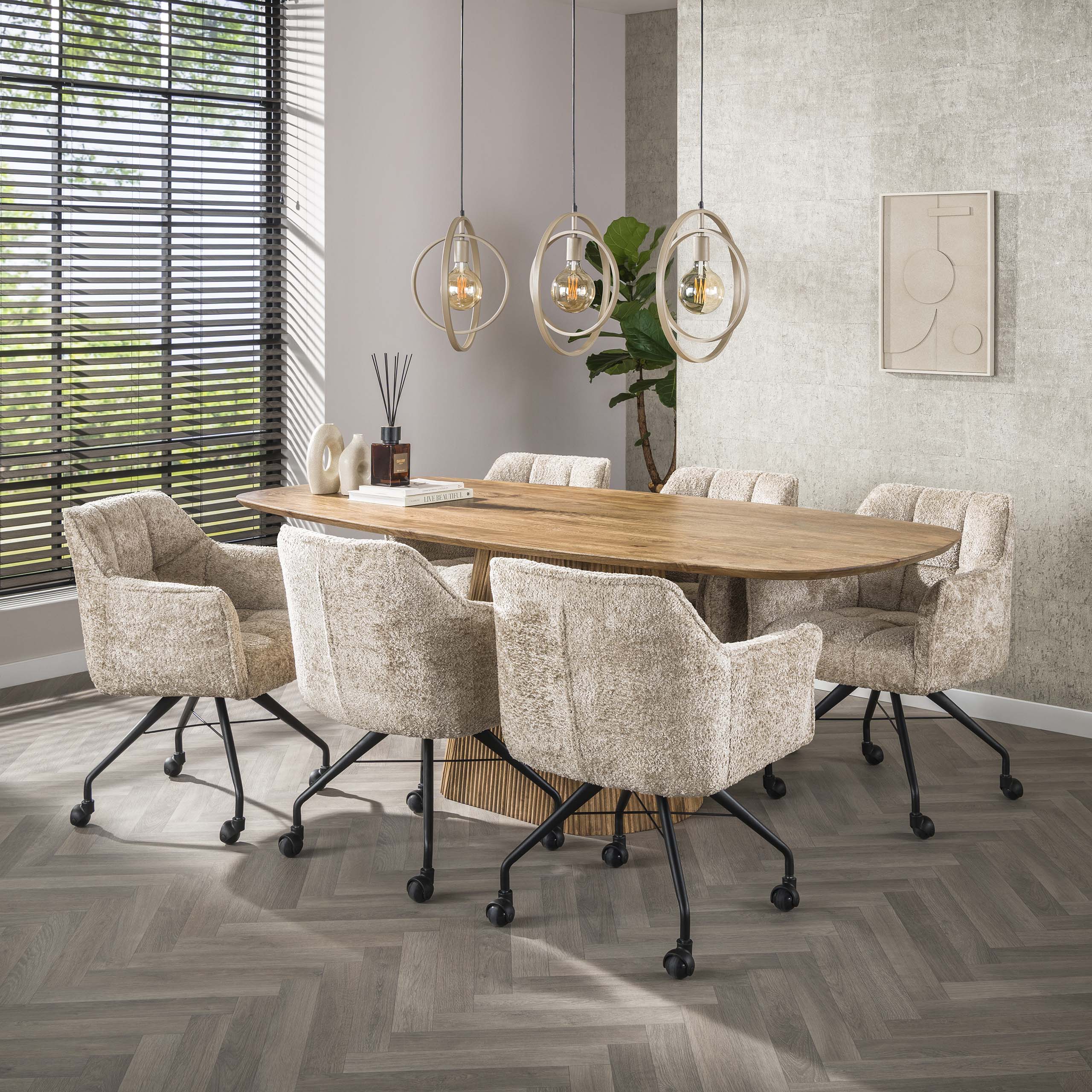 Hänglampa Turn Around 3-ljus - Beige