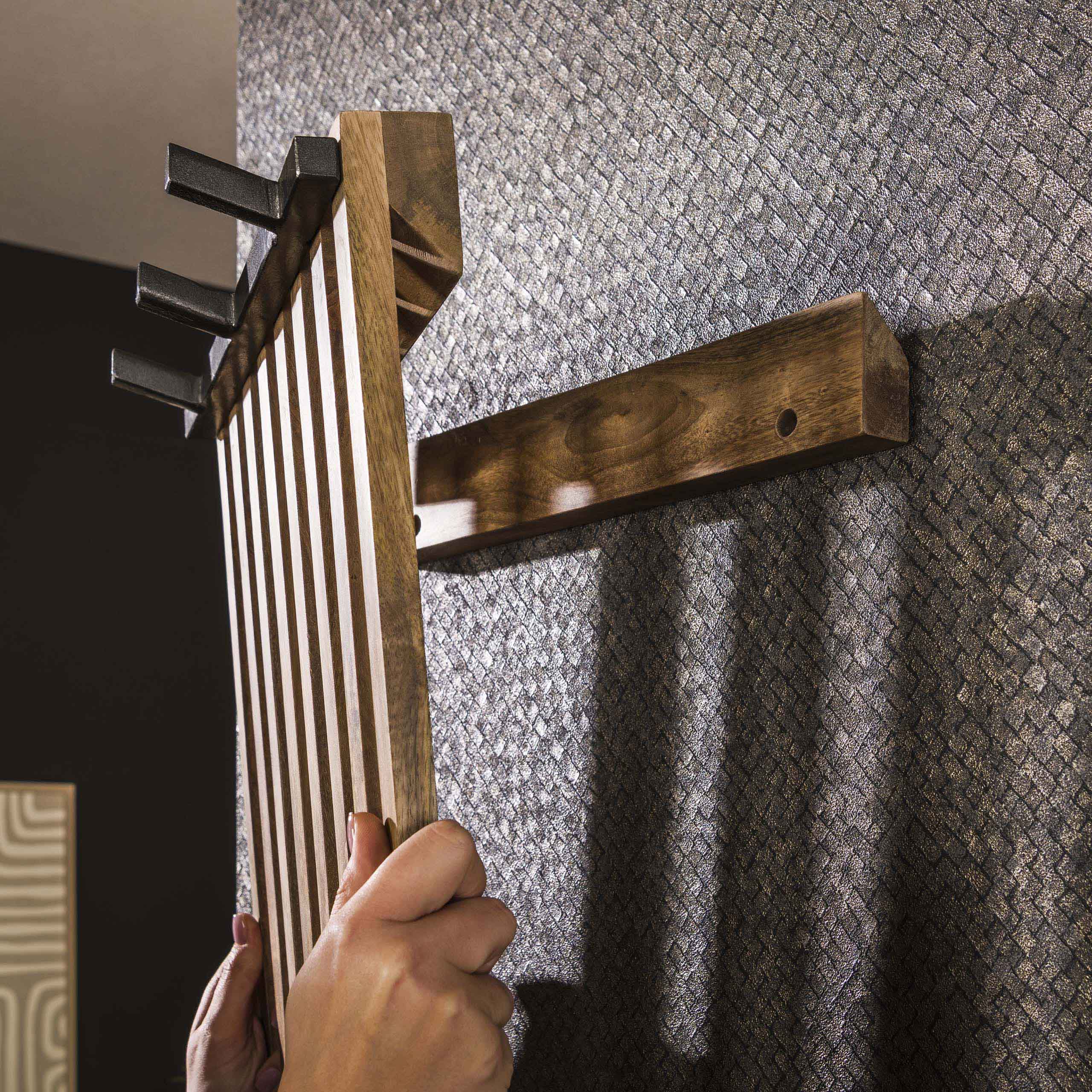 Klädställ tweak 2x3 krokar hög / Solid mango sand färg