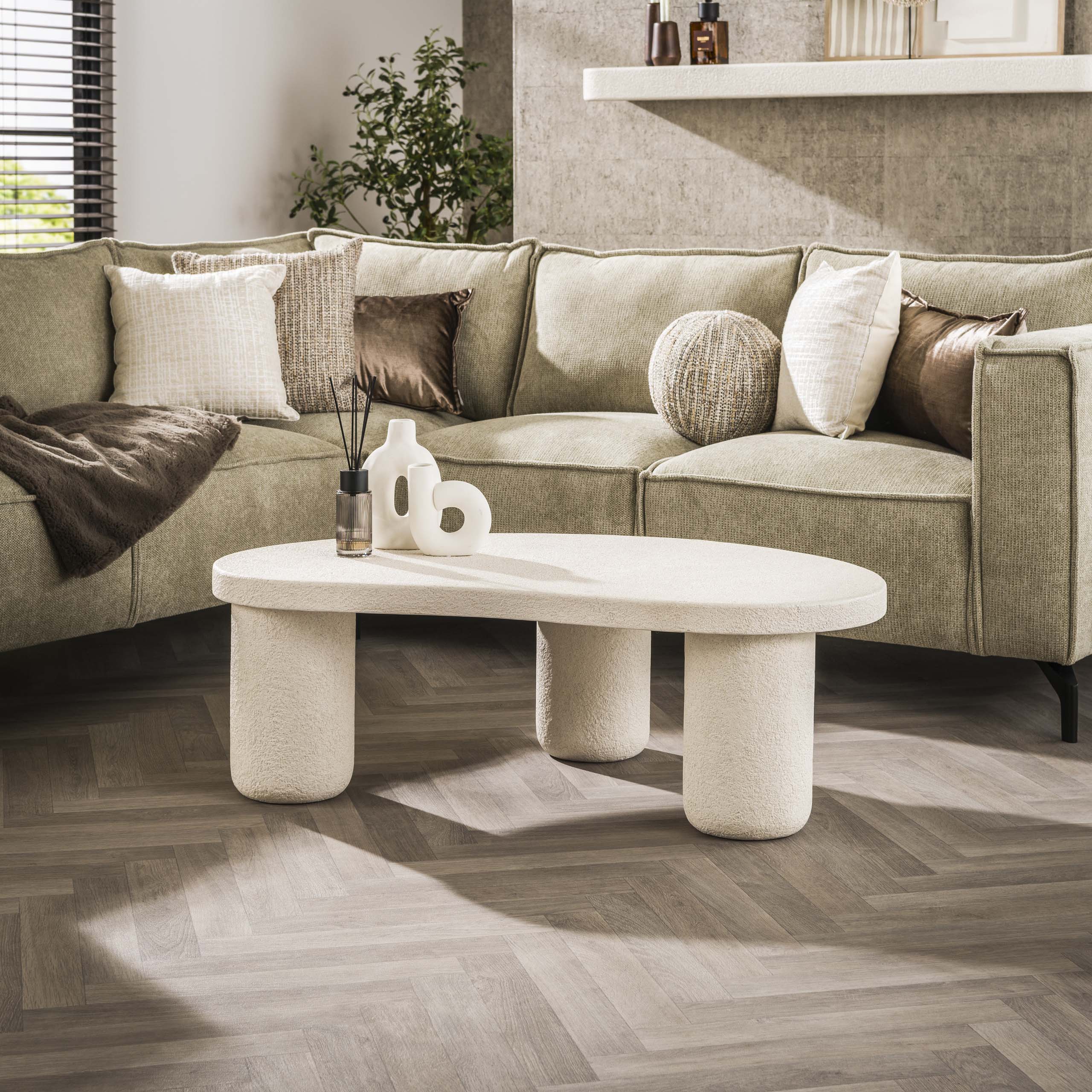 Soffbord XL sten organisk / Marmor komposit